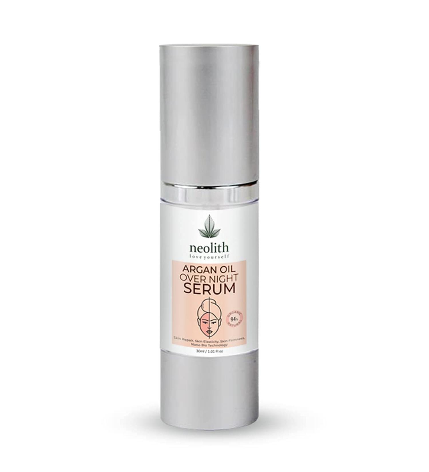 Neolith Argan Oil Over Night Face Serum || Anti Aging Face Serum for skin collagen boosting and skin tightening | 94% Organic No Paraben No Phthalates No Silicon No Mineral oil - Buy Online on GoSupps.com