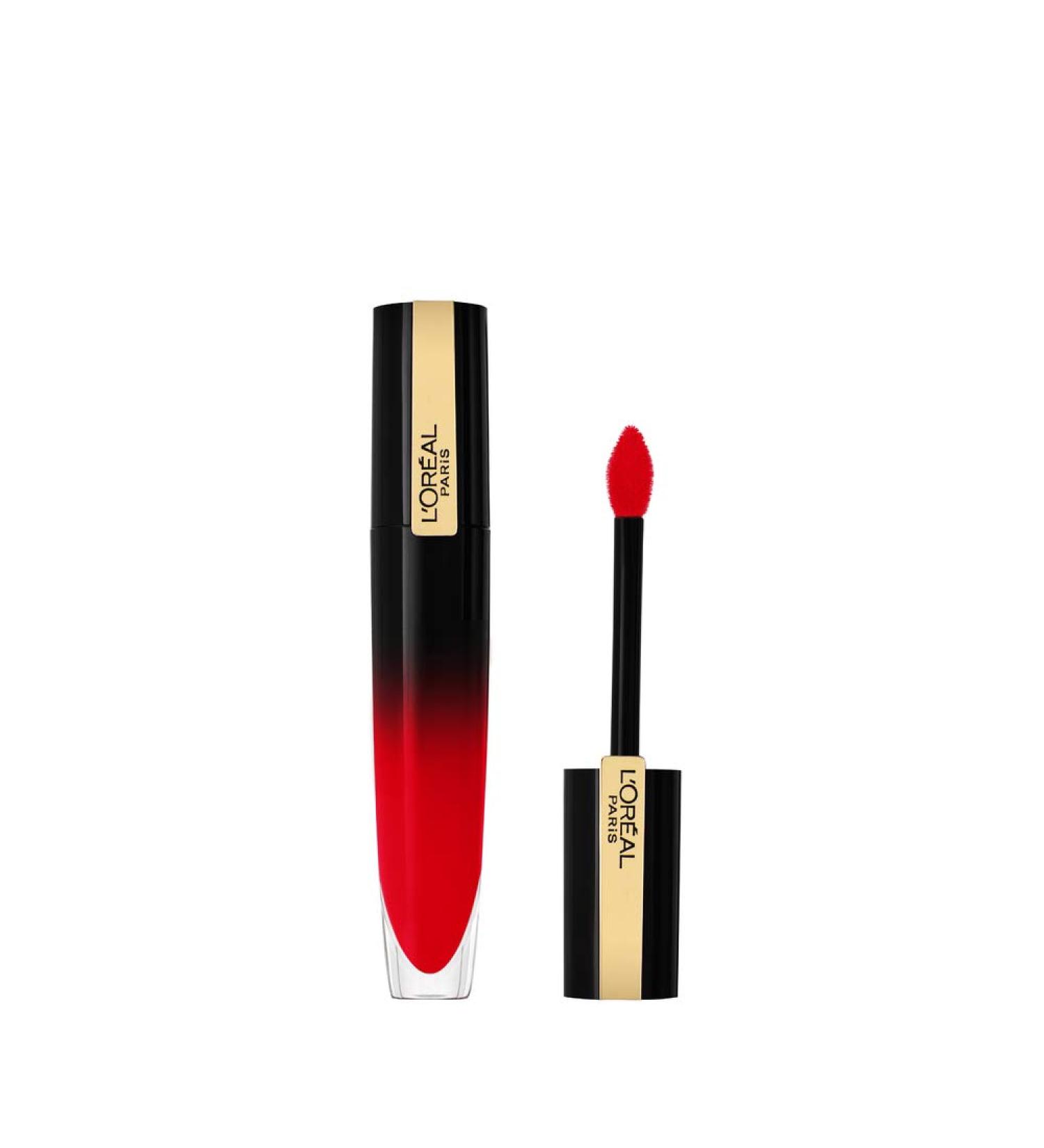 L'Oreal Paris Brilliant Signature Bright Red Lip Ink 309 - High Shine Colour for Bold Impertinent Look - Buy Online on GoSupps.com