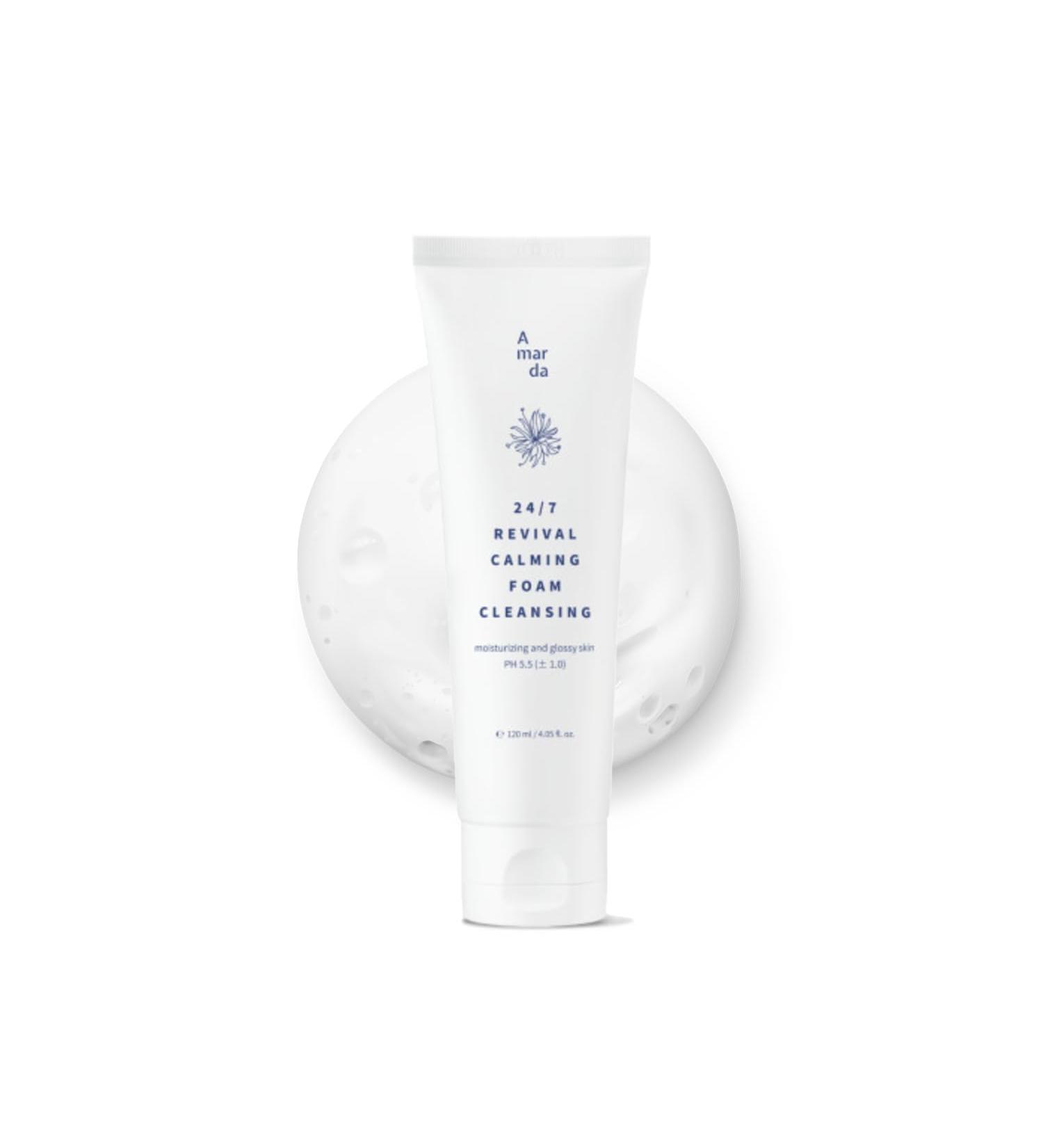 A MAR DA 24/7 Revival Foam Cleanser 120ml Low-pH Face Wash for Sensitive Skin with Resurrection Plant Hyaluronic Complex & Coconut-Derived Surfactants - Buy Online on GoSupps.com