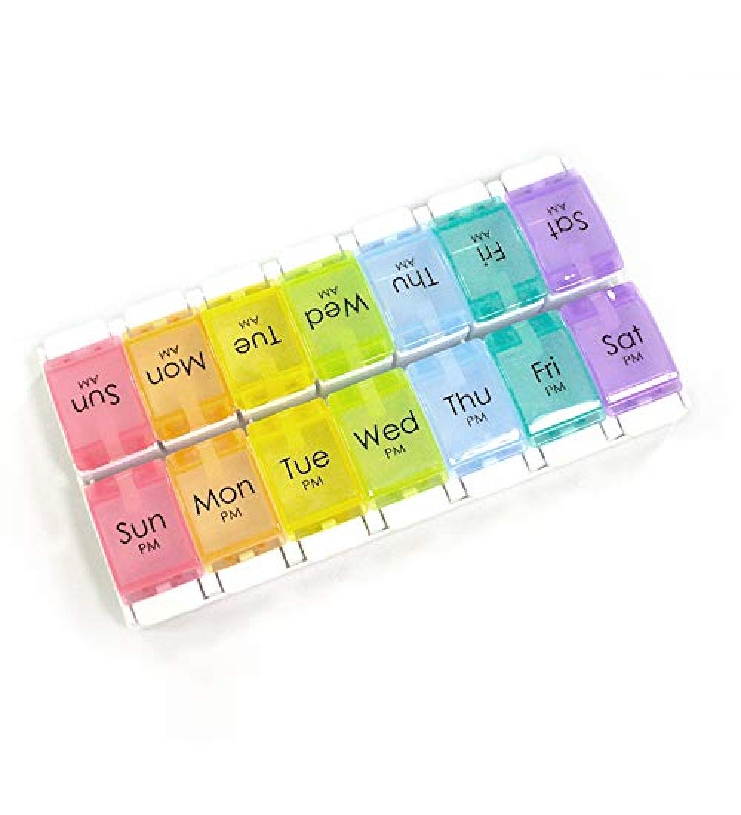 Renoir 7-Day AM/PM Pill Organizer - Arthritis Friendly Weekly Planner for Easy Medication Management - International Shipping Available - Buy Online on GoSupps.com