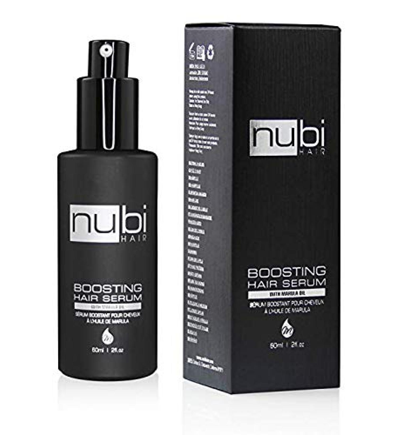 Nubi Anti Frizz Hair Serum - Marula Hair Serum for Dry Hair - Smoothing Serum for Hair Shine - Hair Repair Serum with Vitamin E, Aloe Vera - 2 Fl Oz 2 Fl Oz (Pack of 1)