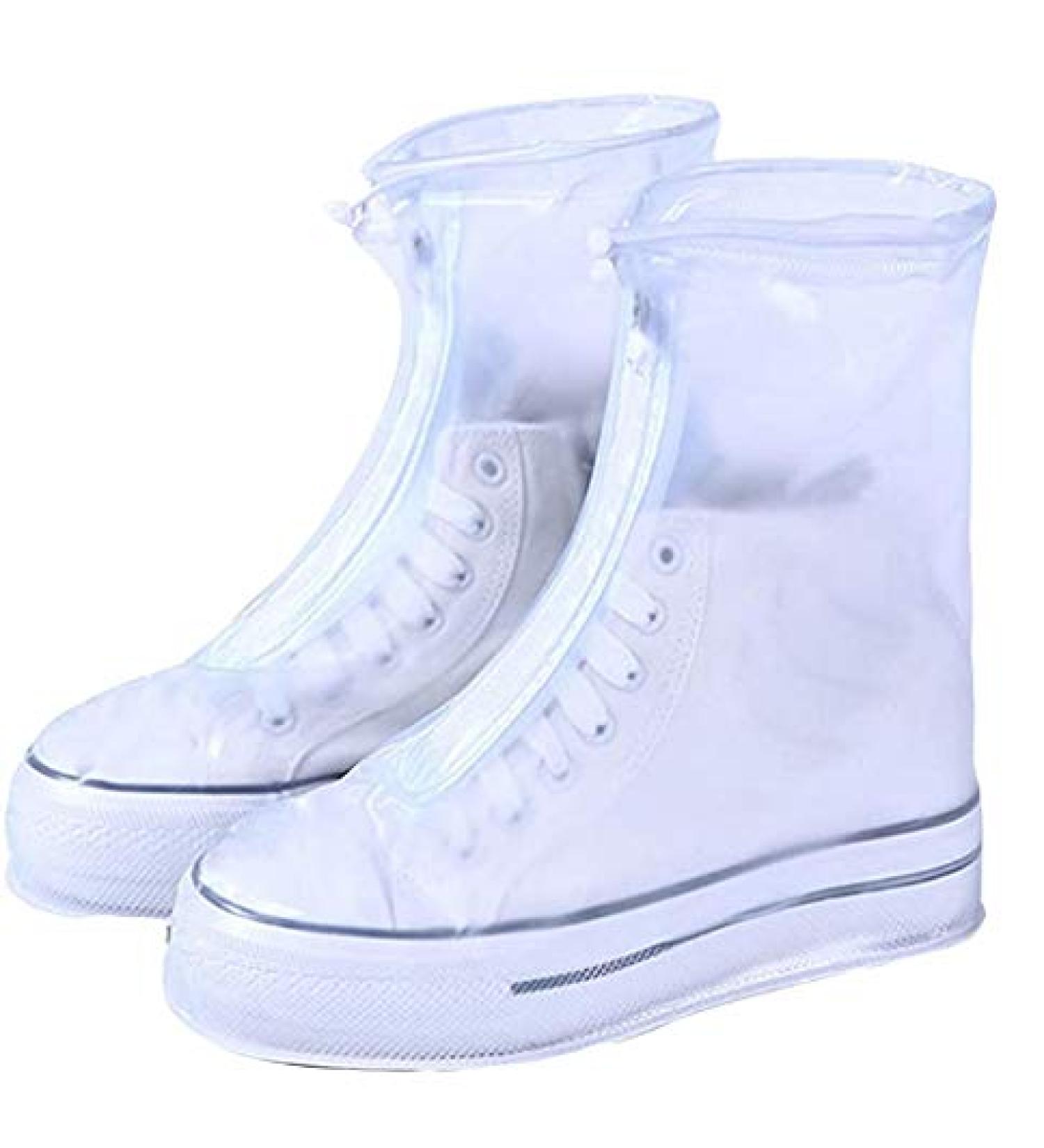 Reusable Transparent Pvc Waterproof Shoe Cover | Rain and Snow Protection for Children, Men and Women - Buy Online on GoSupps.com