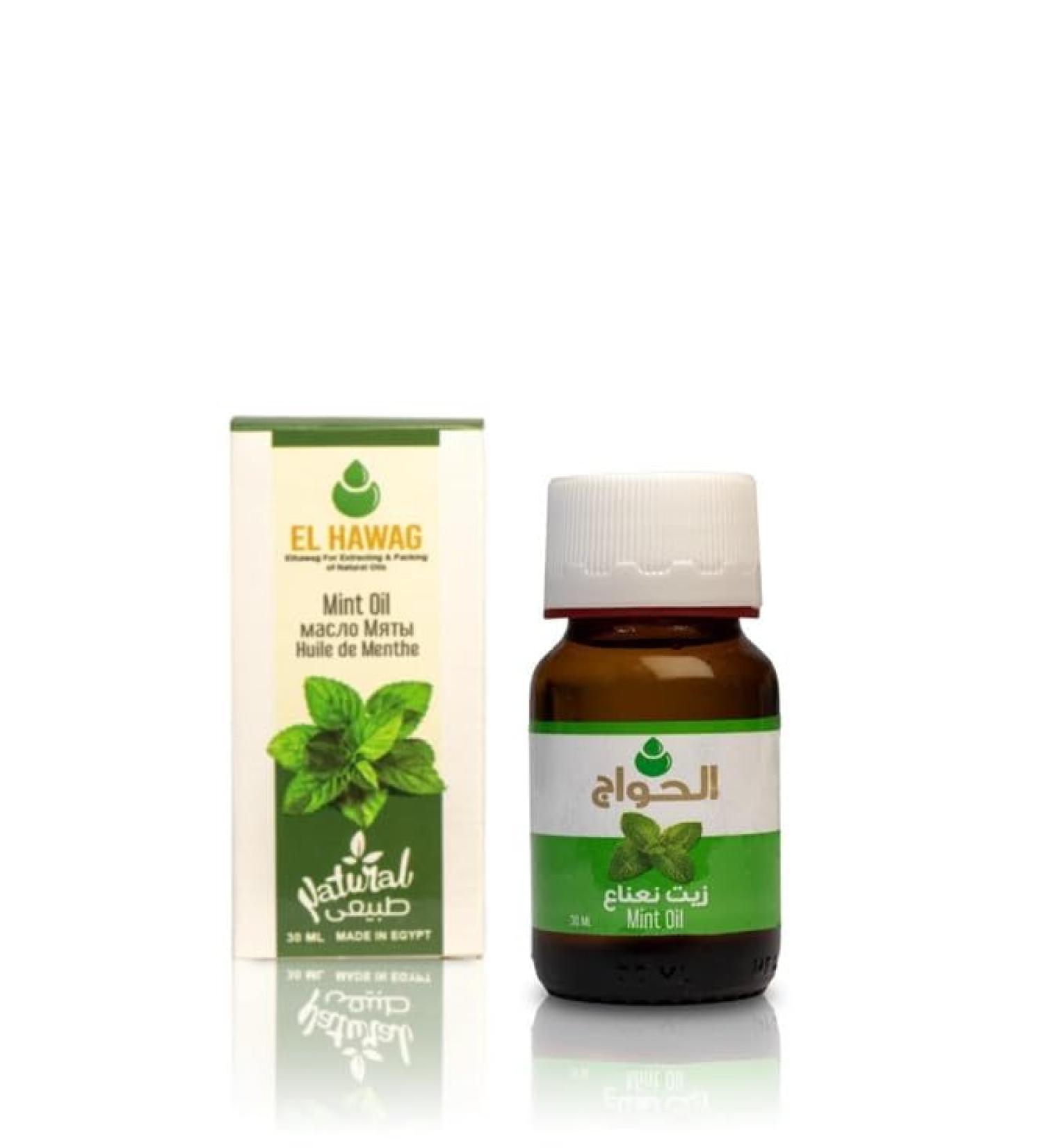 El Hawag Natural Mint Essential Oil 30ml Pure Aromatherapy Oil Made in Egypt