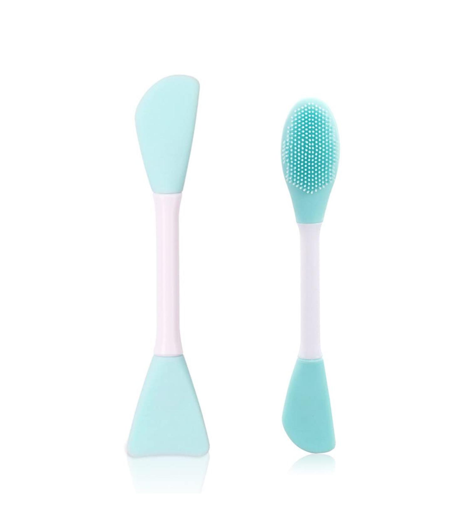 Sioppkik Silicone Facial Mask Brush - Double-Sided Face Mask & Cleaning Brush Set | DIY Beauty Tools (2 Pieces) - Buy Online on GoSupps.com