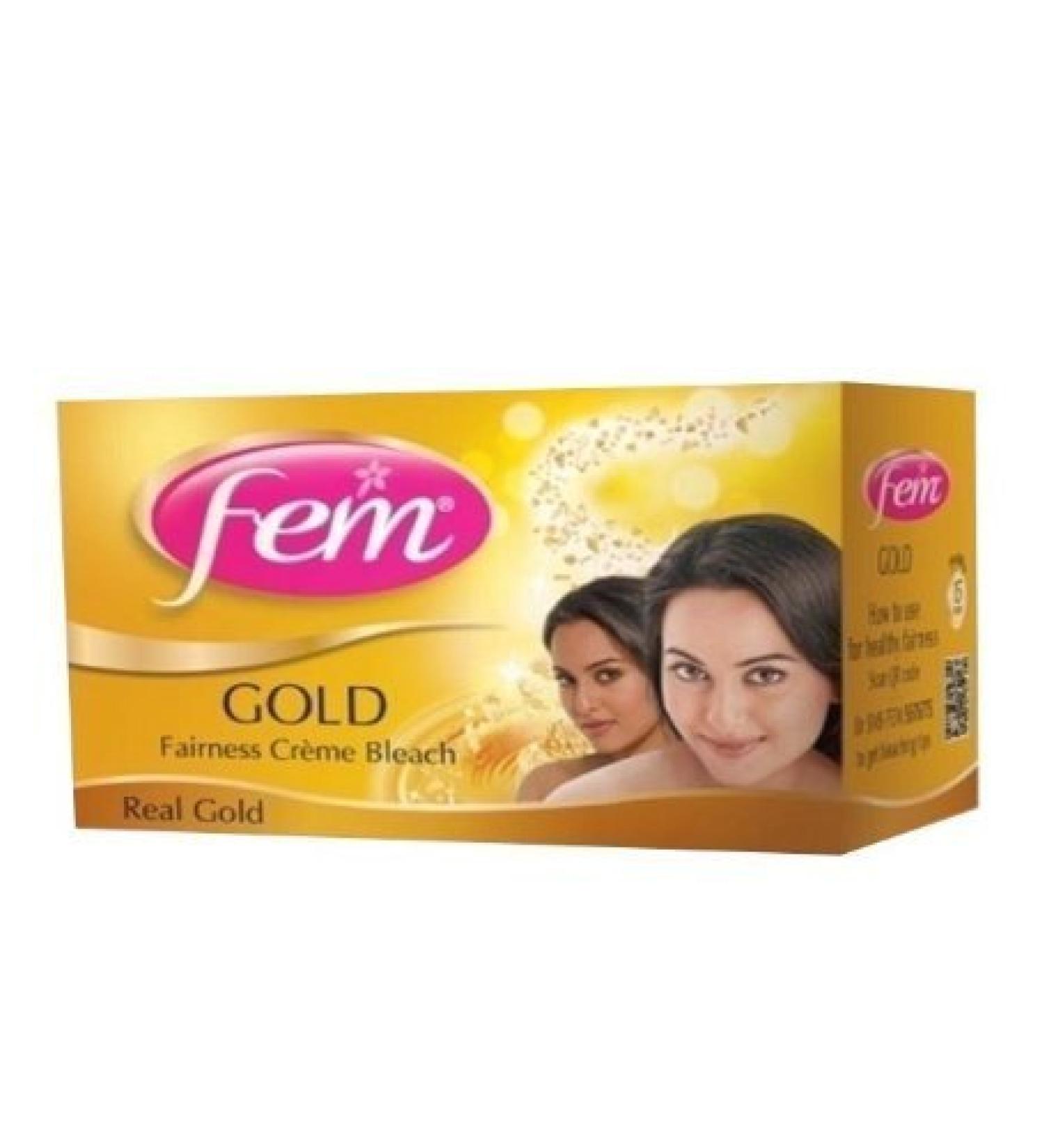 Fem Fairness Naturals Gold Cream Bleach 24 g India