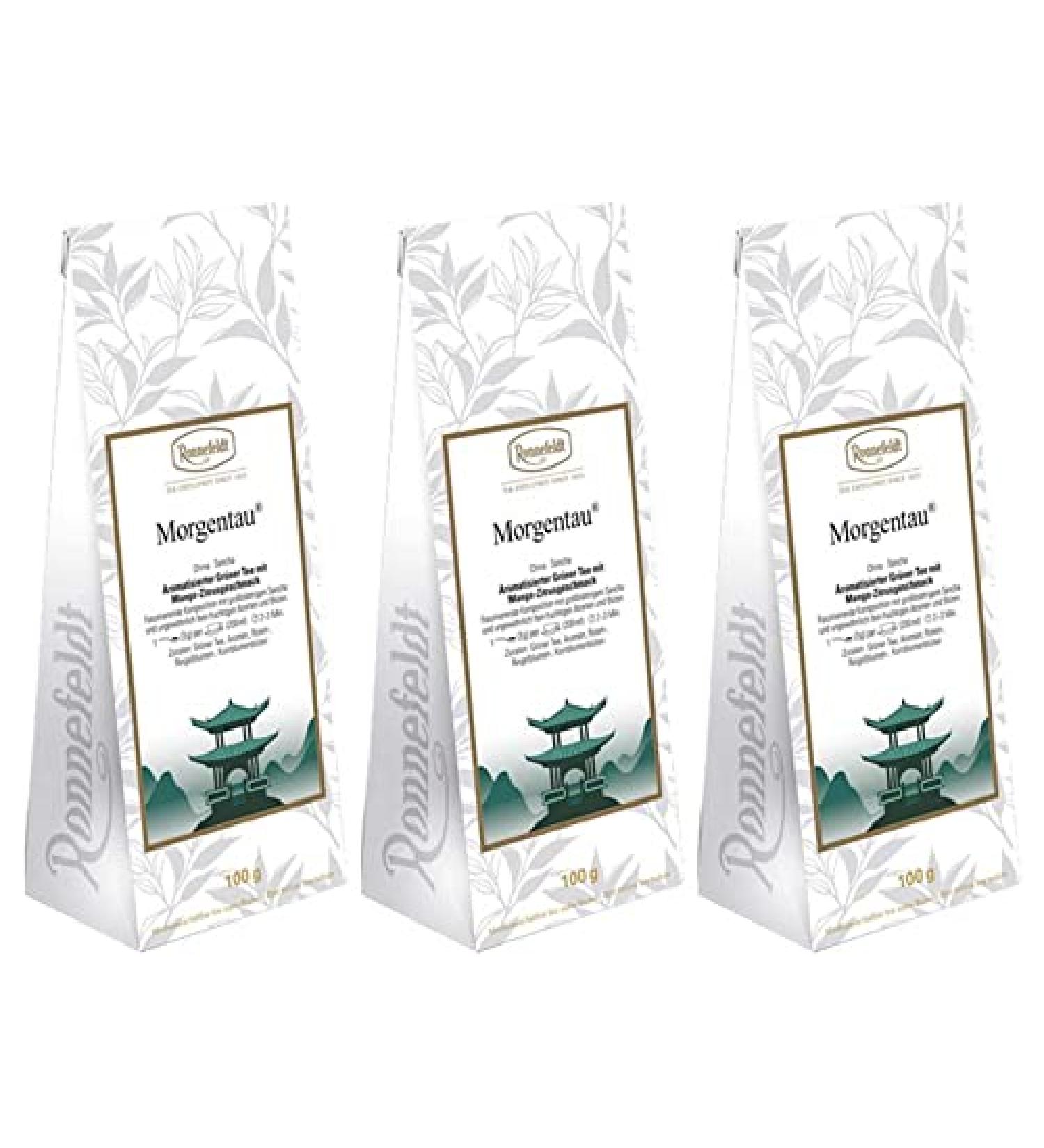 Ronnefeldt Ronniedt Morgentau veggy tea m mango citrus taste 300 g 3 x 100 g - Buy Online on GoSupps.com