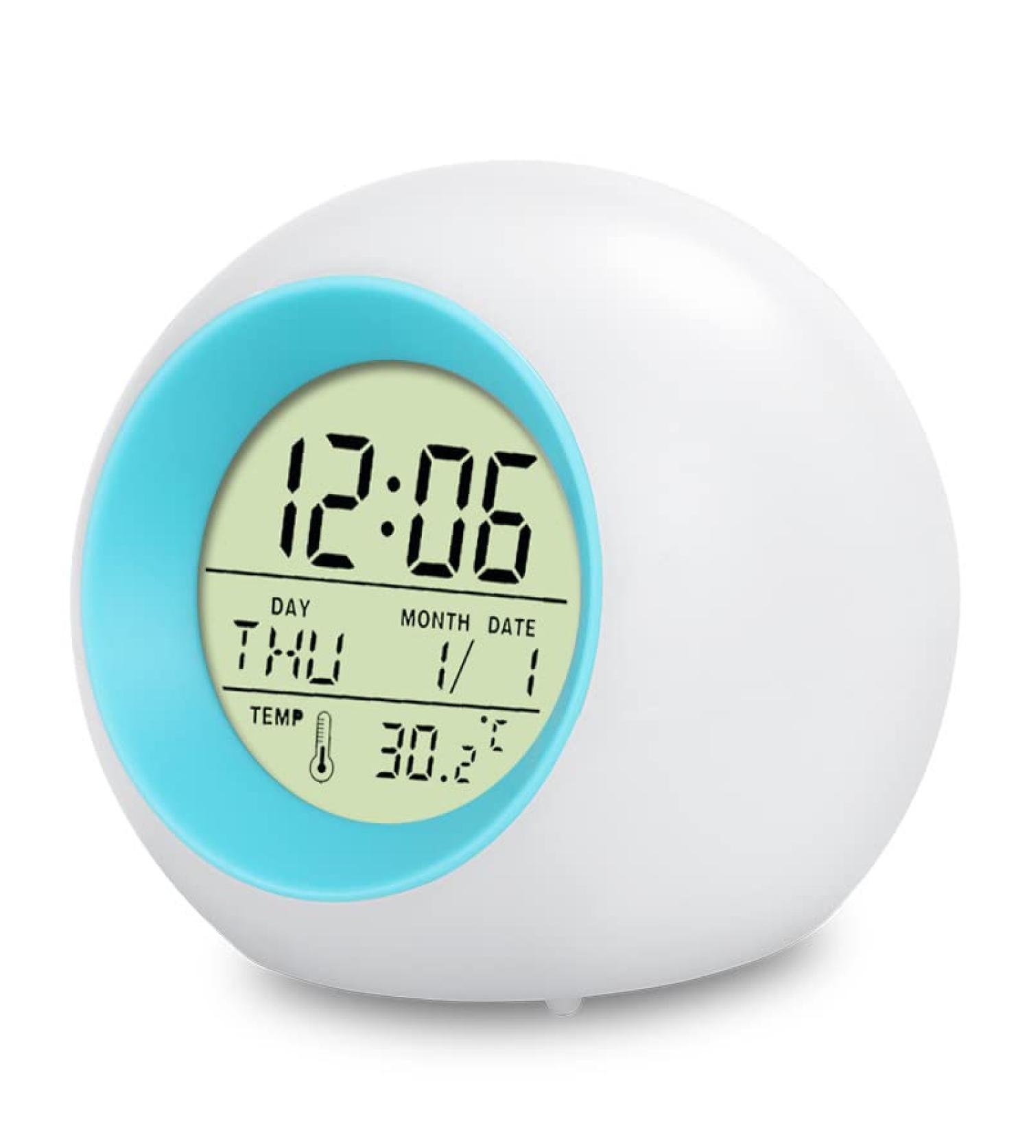 Xingdianfu LED Alarm Clock for Kids | Digital Light Alarm & Mood Lamp | 7 Colors Bedside Clock - Shop Internationally - Buy Online on GoSupps.com