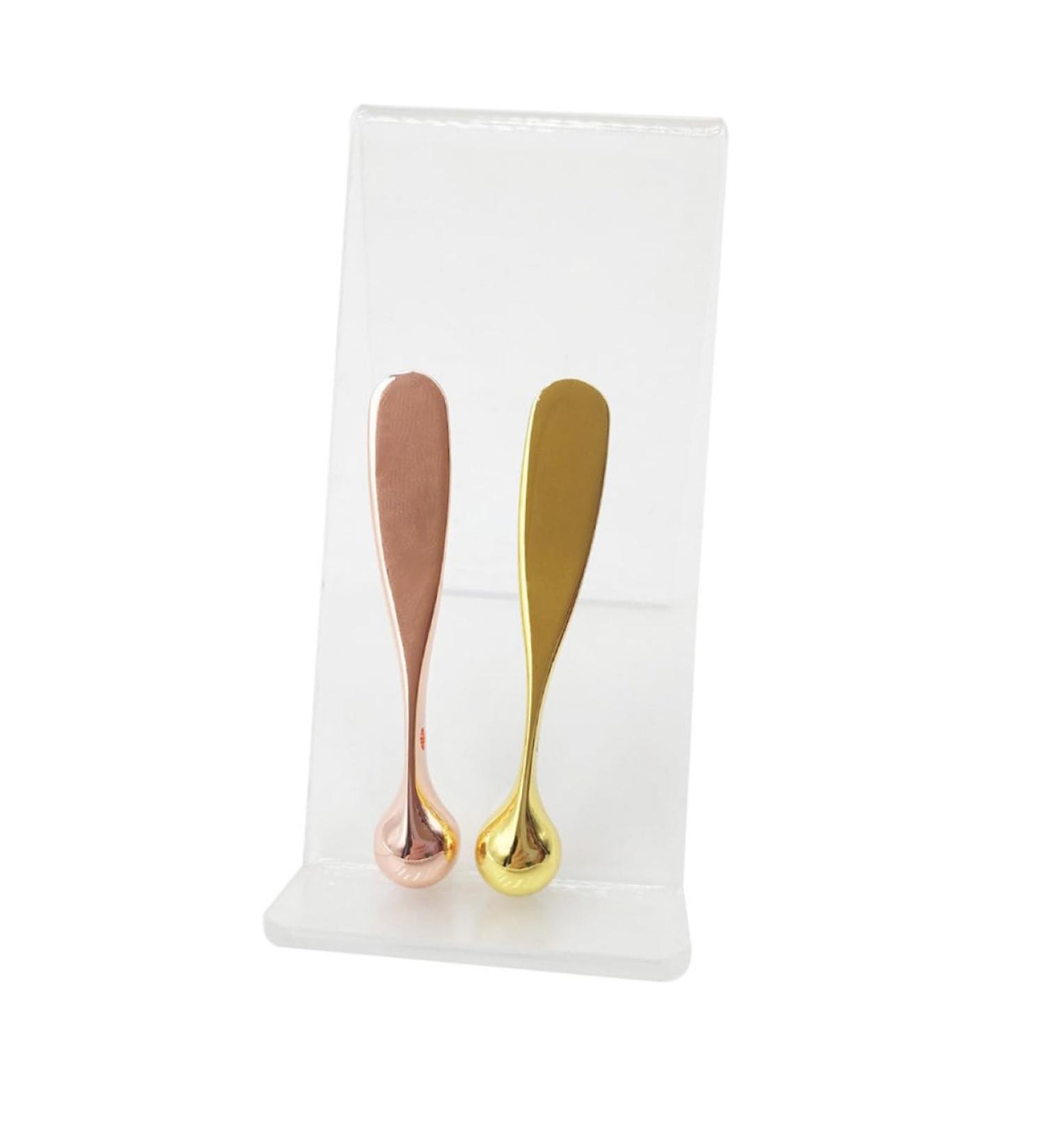 FOMIYES Outil De Massage Yeux Et B tonnet De Cr me Visage Lot De 2 Alliage De Zinc Mini Taille Portable Couleur or Rose Soin Anti- d me Yeux 5.8*1cm comme montr  - Buy Online on GoSupps.com