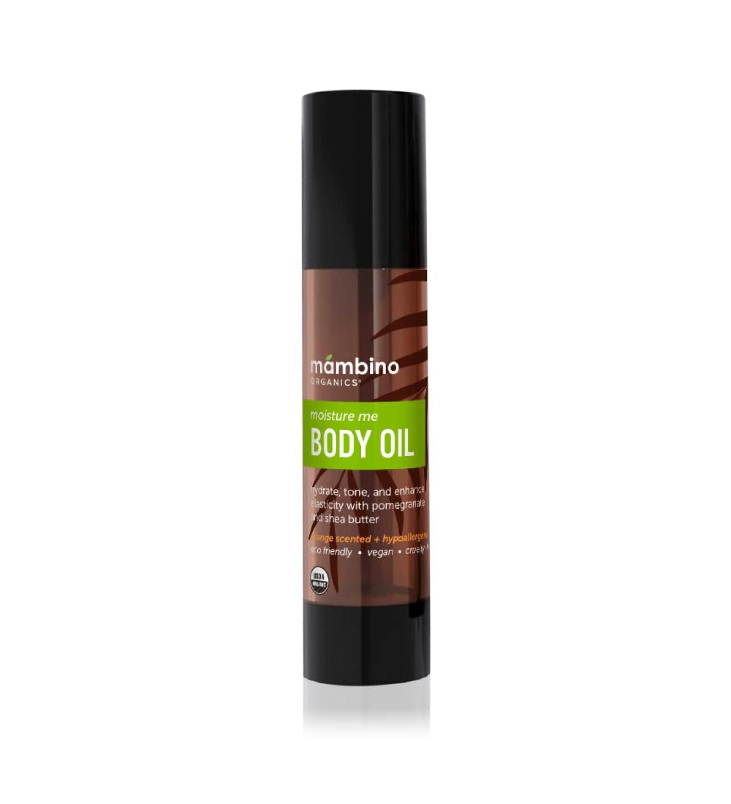 Mambino Organics Moisture Me Nourishing Body Oil, Lightweight Skincare & Body Care Oil with Shea Butter, Jojoba & Pomegranate Oils, Fast-Absorbing Moisturizing Body Oil, 4 fl oz 4 Ounce - Buy Online on GoSupps.com