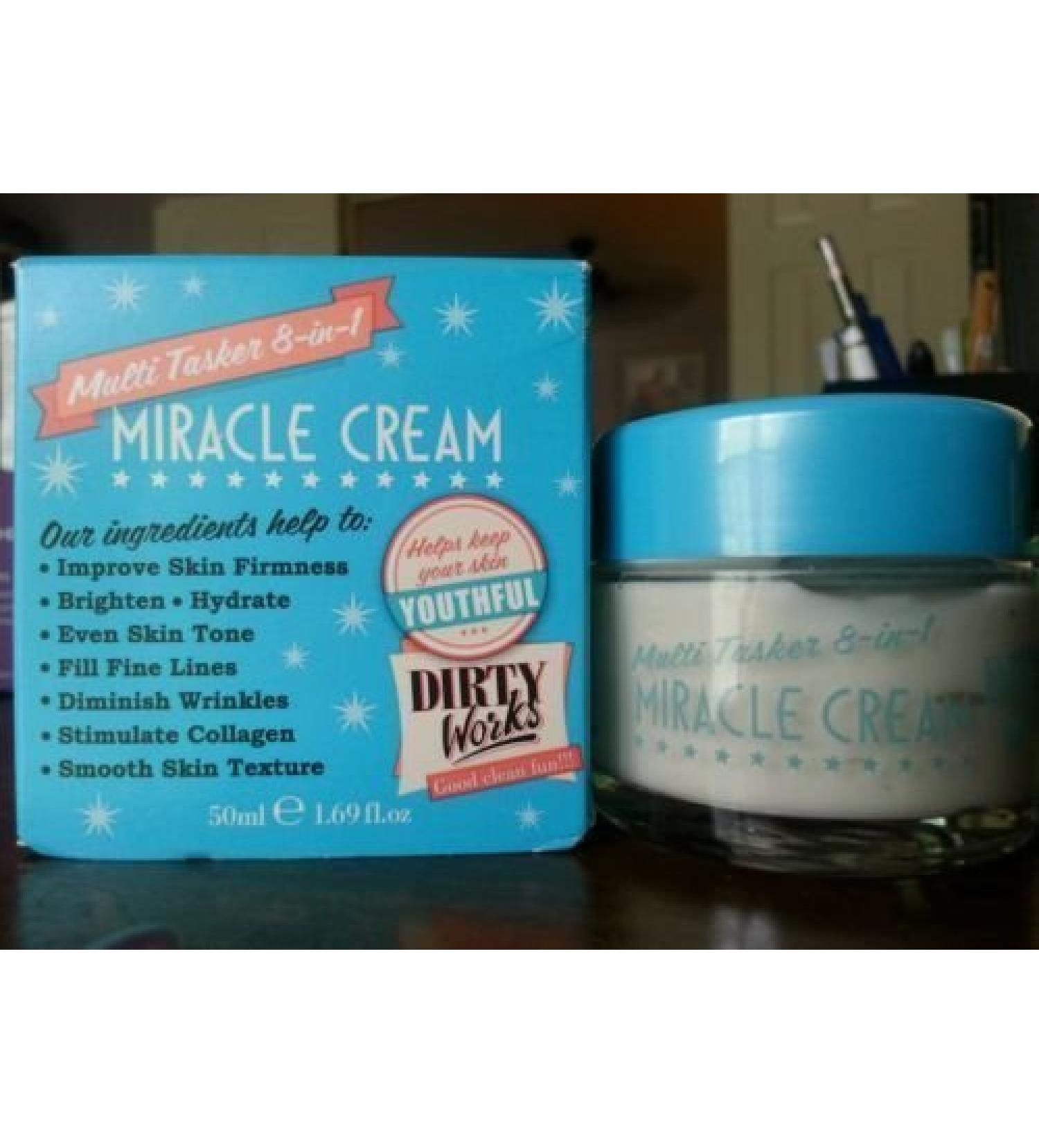 Dirty Works Miracle Cream Multi-tasker 8-in-1 Face & Neck Cream 1.69 Fl Oz by Dirty Works