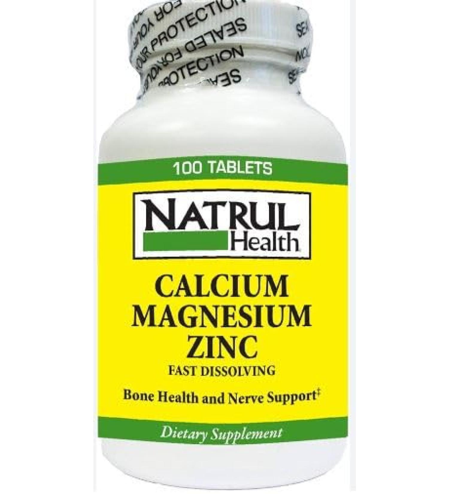 Generic Natrul Health Calcium-Magnesium-Zinc 100 Count (Pack of 1)