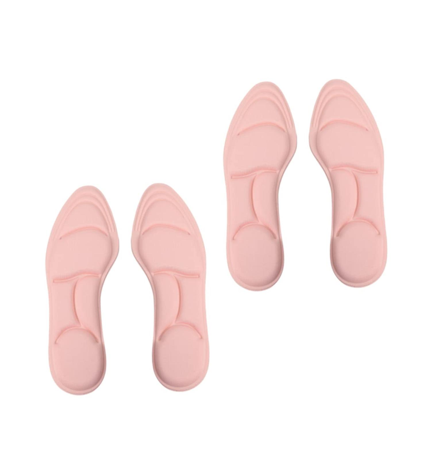 Healeved High Heel Inserts for Women - 2 Pairs Orthotic Insoles with Arch Support and Absorption Pad - Pink, 25X8.8cm - Buy Online on GoSupps.com