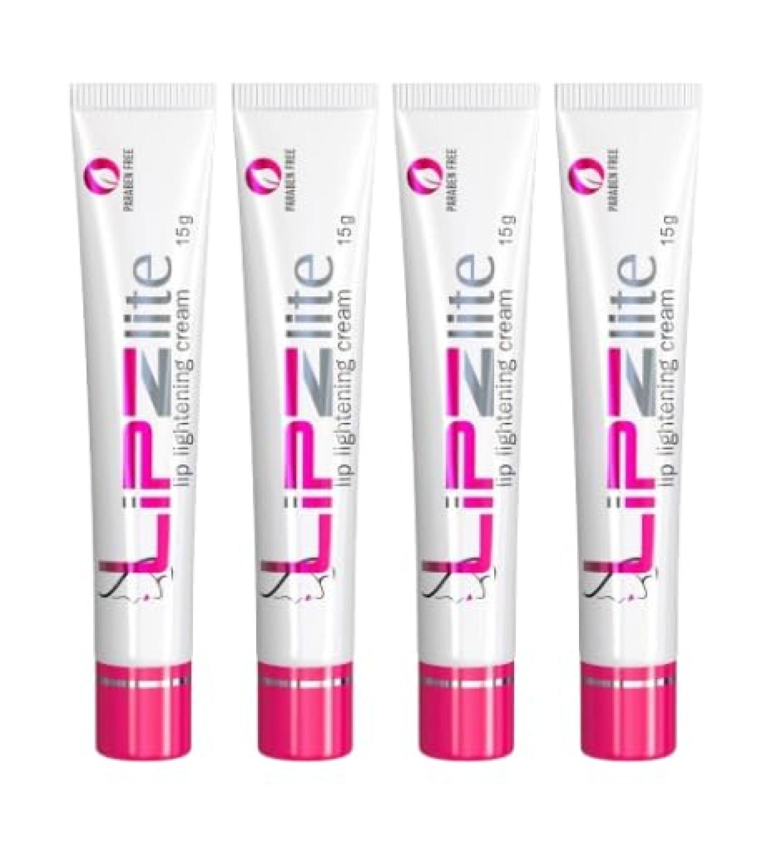 100% Orignal Lipzlite Lip Lightening Cream - 2.11Oz | 4 X 15 gram Pack of 4