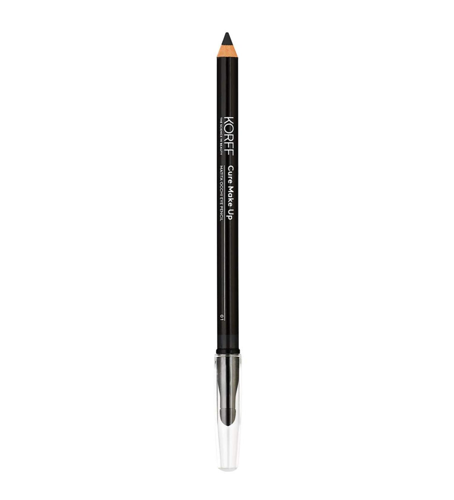 Korff Eye Pencil Cure Make Up Soft with Deodorant for Infinite Gradient Medium Coverage Defined and Intense Care 01 Black - Buy Online on GoSupps.com