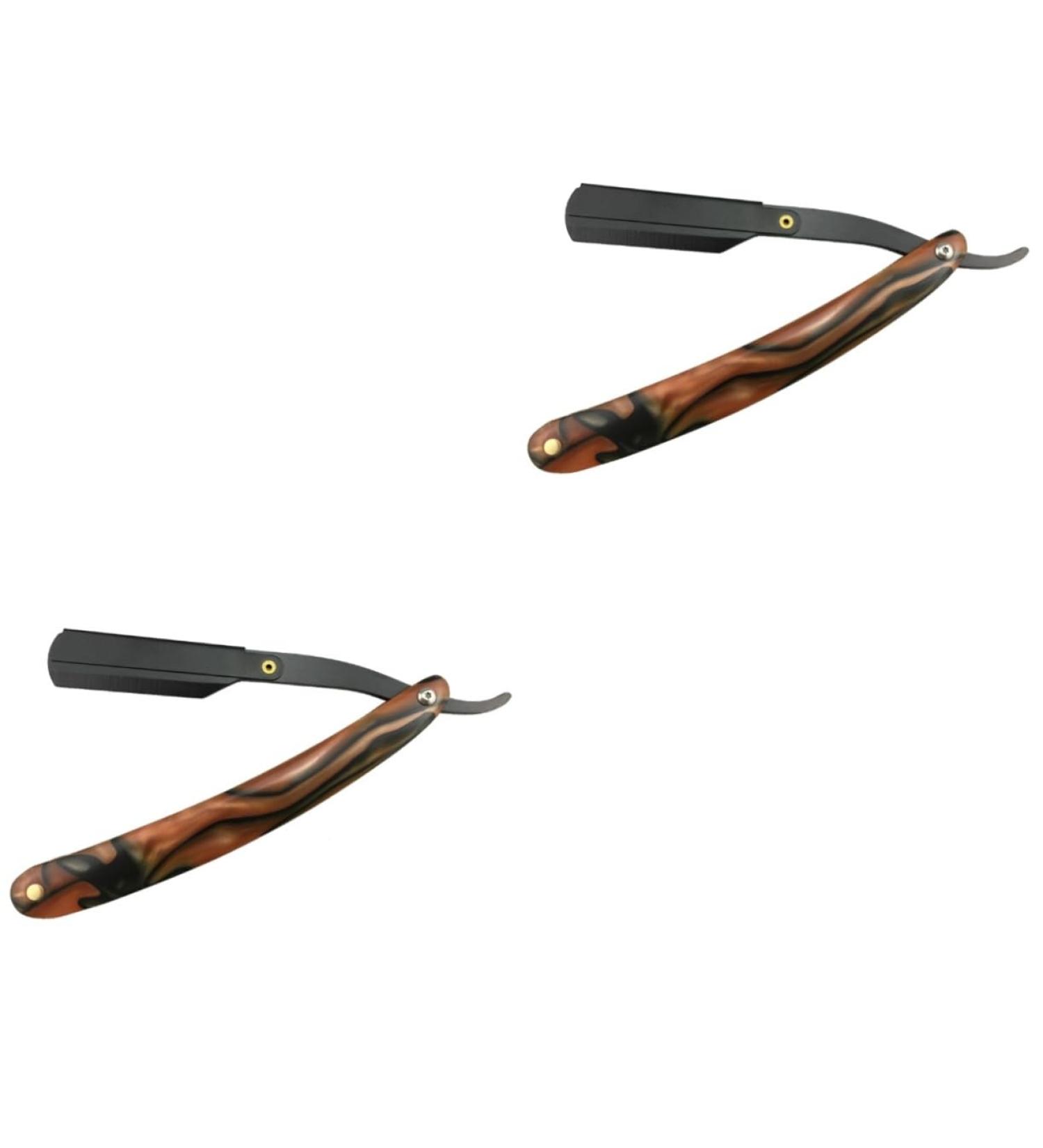 Minkissy 2-in-1 Manual Razor & Cutlery Holder for Men - Safe Metal Eyebrow Knife & Shaving Tool - Buy Online on GoSupps.com