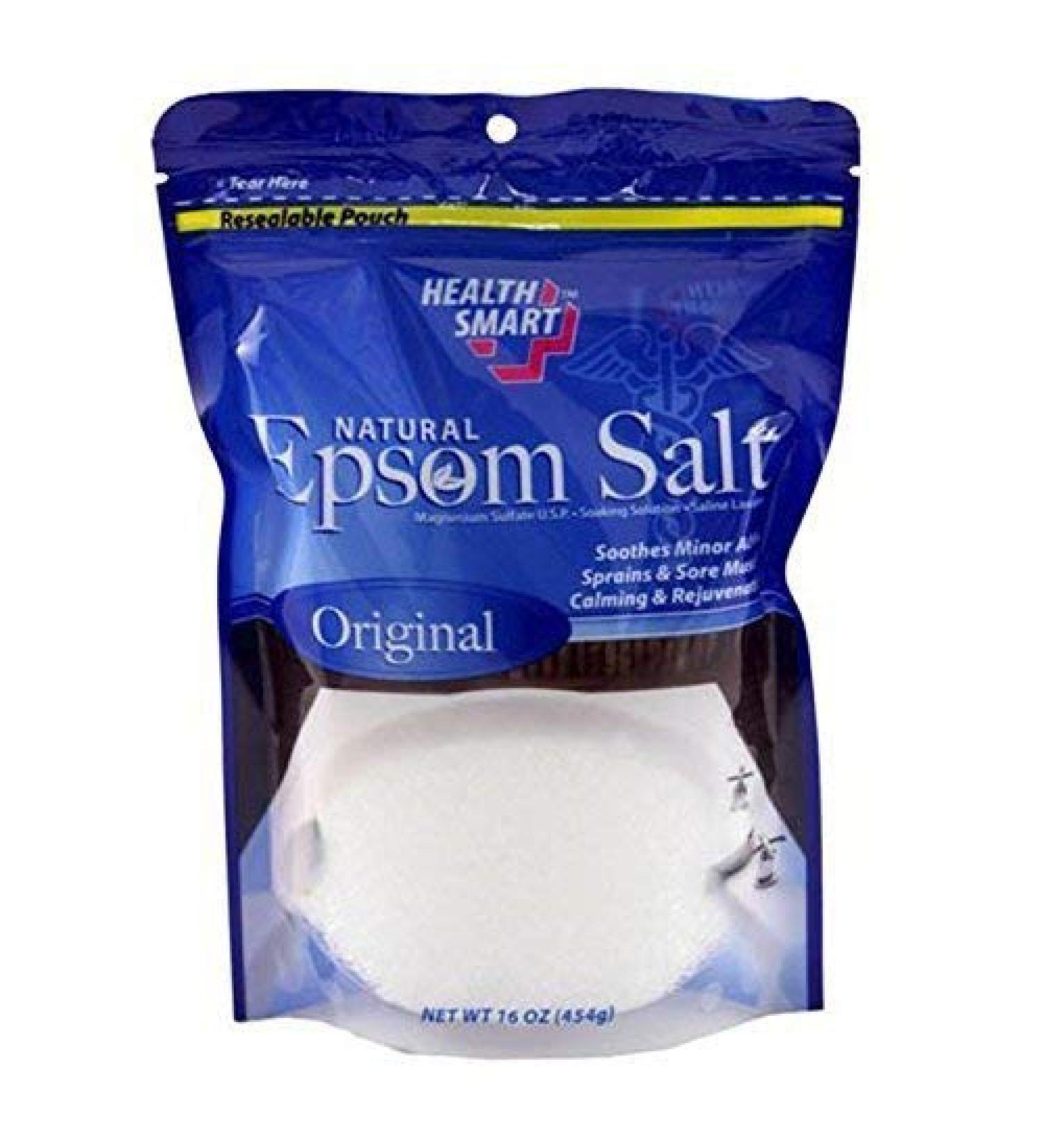 Original 16oz Natural Epsom Salt | Pure Magnesium Sulfate Crystals - Buy Online on GoSupps.com