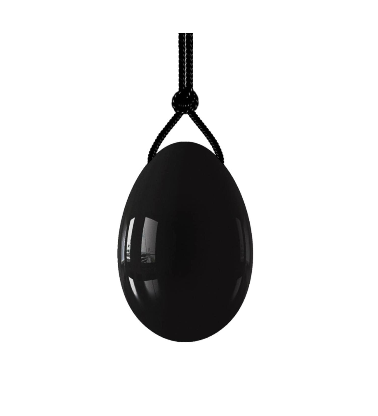 BAWHO Obsidian Egg Massage Ball Kegel Exercise Black Crystal Eggs Drilled Large QINTINYIN