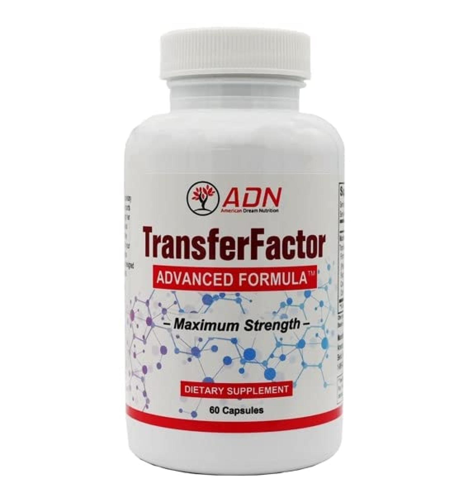 American Dream Transfer Factor Advanced Formula - Immune System Support with Super Mushroom Blend (Maitake Shiitake Cordyceps) and extracts of Cow Colostrum - 60 Capsules