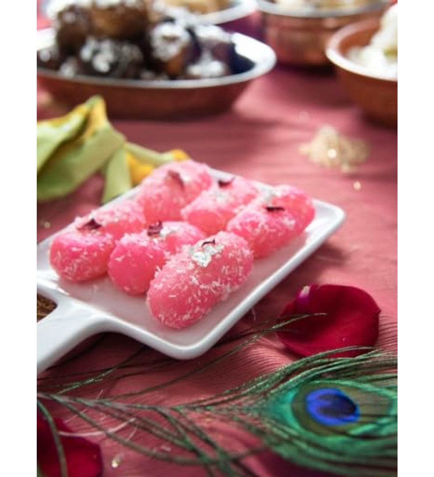 Rakhi Diwali Special (Pink Chum Chum 300g) Gift Hamper for Brother Sister Delicious Indian Traditional Sweets Best Gift For All Occasions Tasty Treat For Family & Friends Sold By Kidzbuzz - Buy Online on GoSupps.com