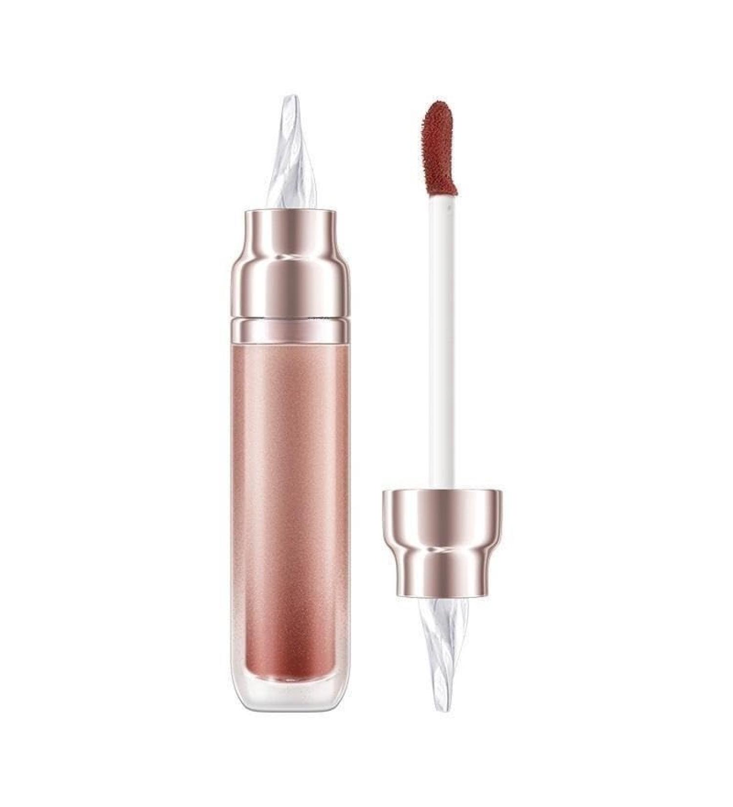 BADALO Velvet Mist Water Mist Lip Mud Soft Silky Matte Vegan White Non-stick Lip Gloss Lip Glaze Lipstick (Color : 206 clay red brown)