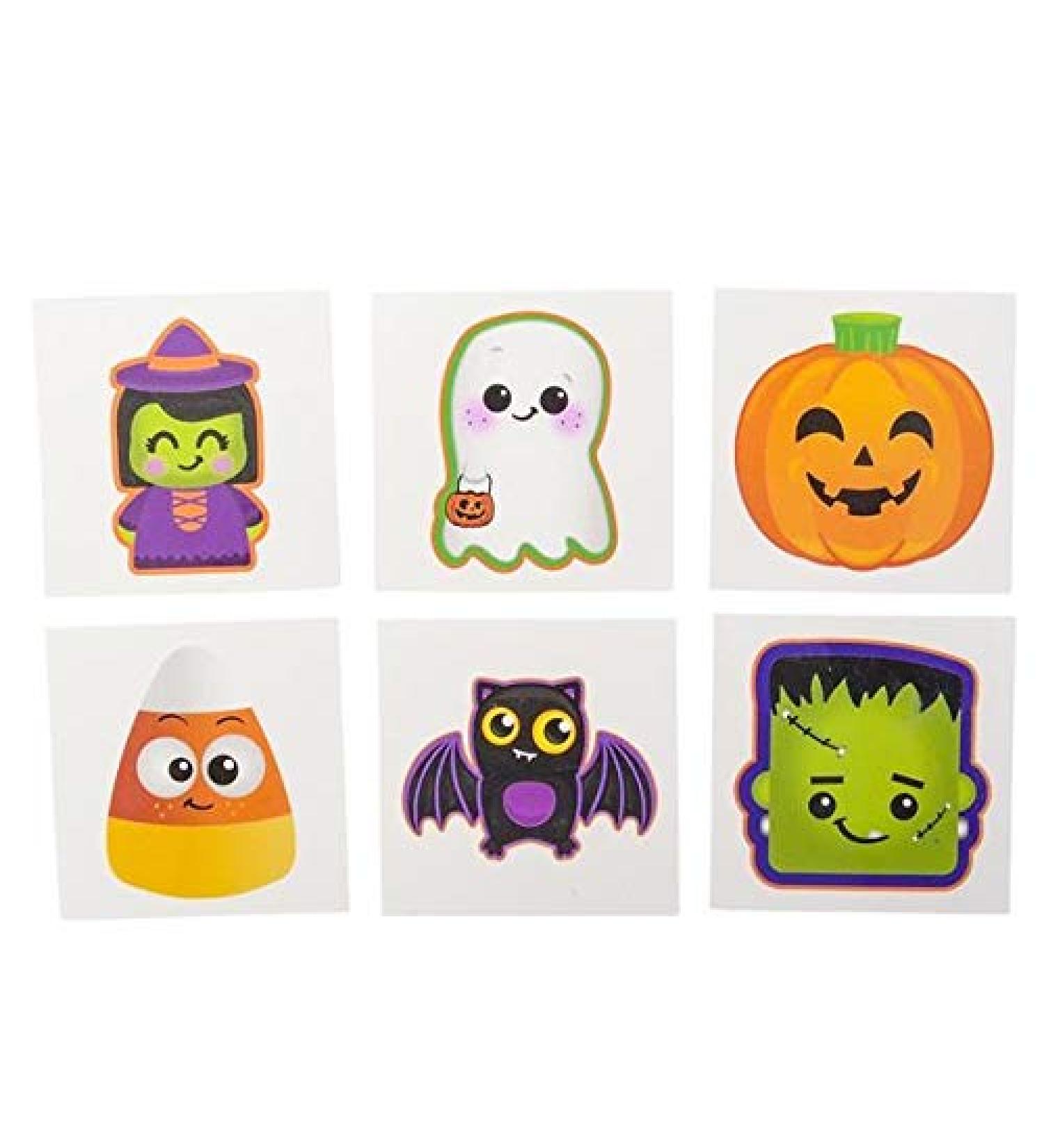 2 Inch Halloween Temporary Tattoos 144 Pieces Assortments May Vary