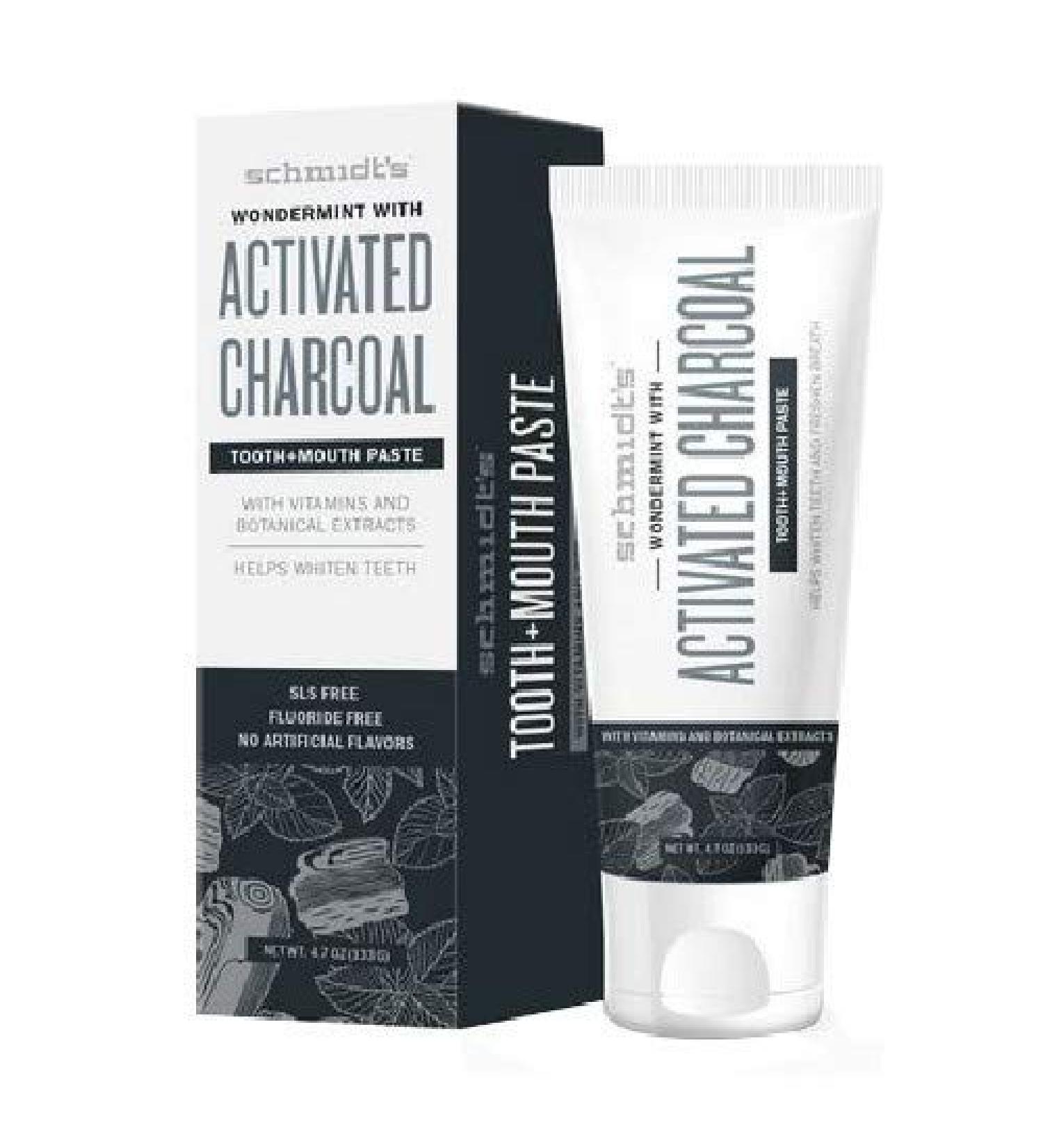 Schmidt's Wondermint with Activated Charcoal Toothpaste, 4.7 oz (Pack of 2)