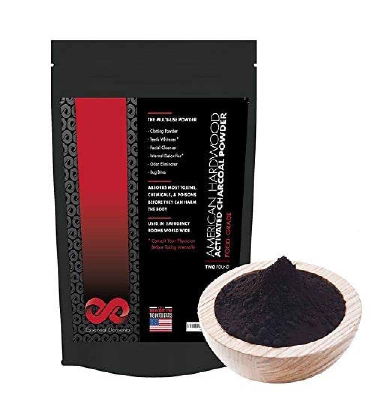 Food Grade Activated Charcoal Powder (2 lb) - Body Cleansing, Teeth Whitening, Skin Cleanser, Blackhead Cleaner, Odor Eliminator - DIY Peel Off Mask - Buy Online on GoSupps.com
