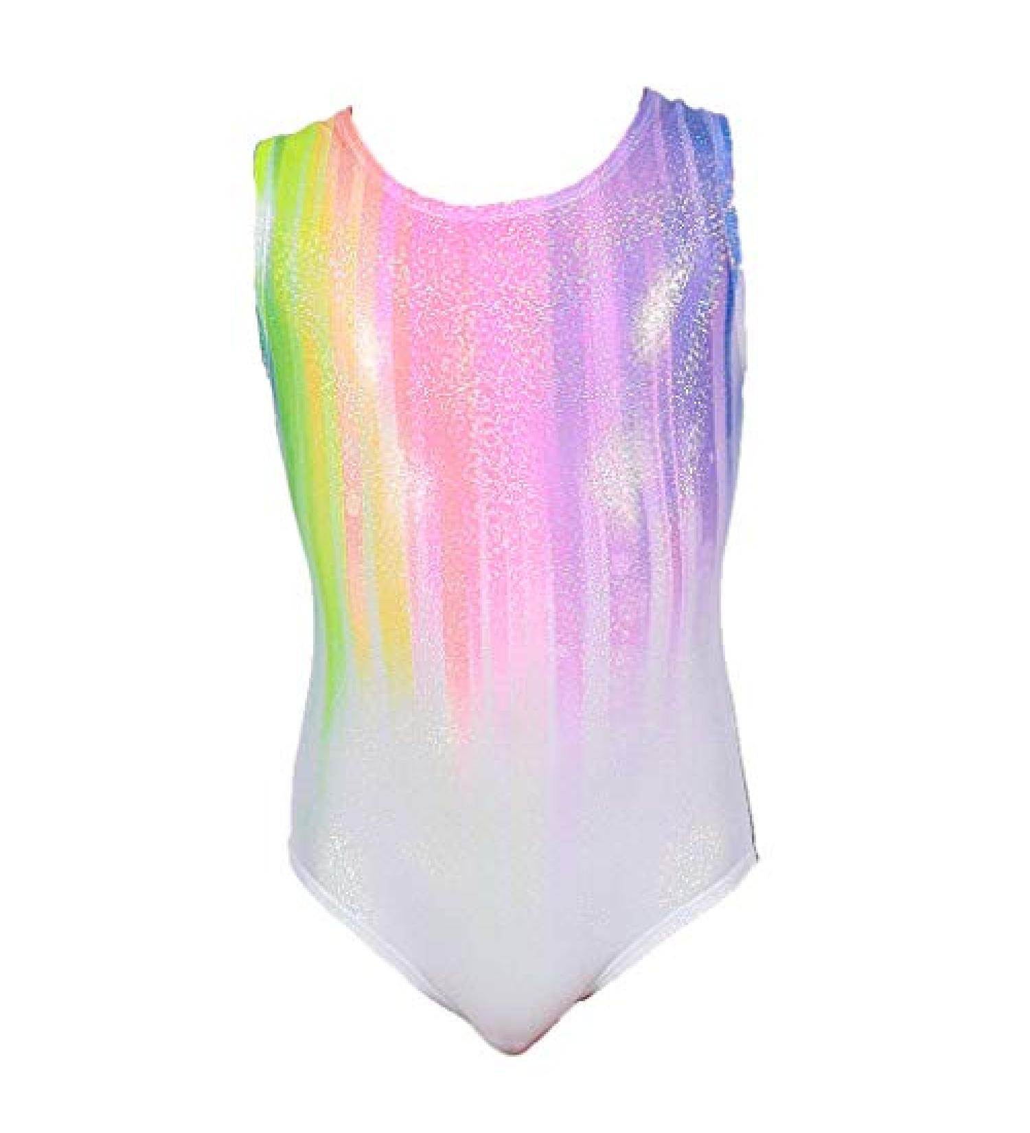 ZIZI Sparkle Rainbow Gymnastics Leotard for Girls 7-8Years - Athletic One-piece Dancewear - Buy Online on GoSupps.com