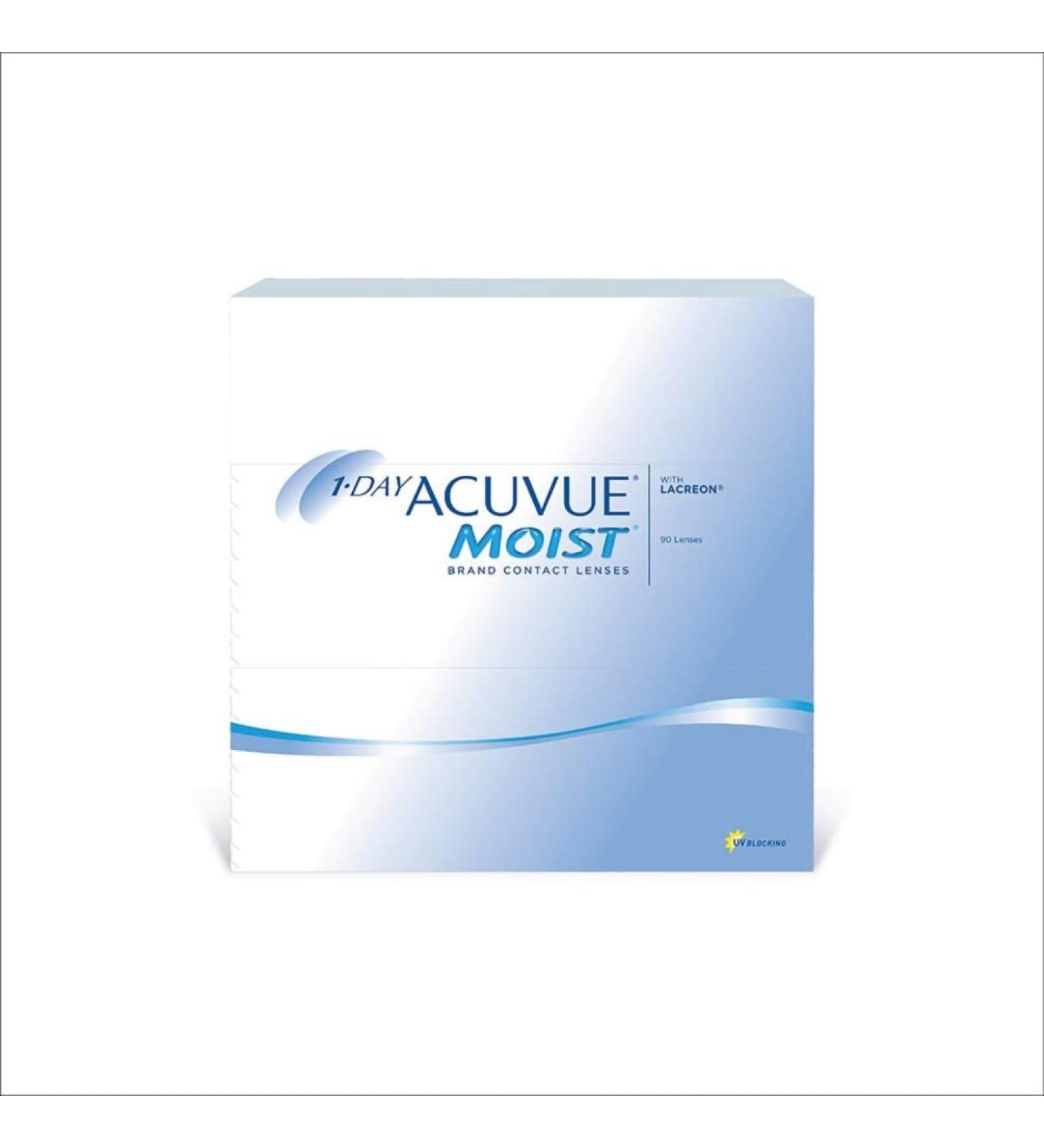 Shop Acuvue Moist 1-Day Contact Lenses - 90 Pack | -5.75 8.50 14.2 | International Shipping Available - Buy Online on GoSupps.com