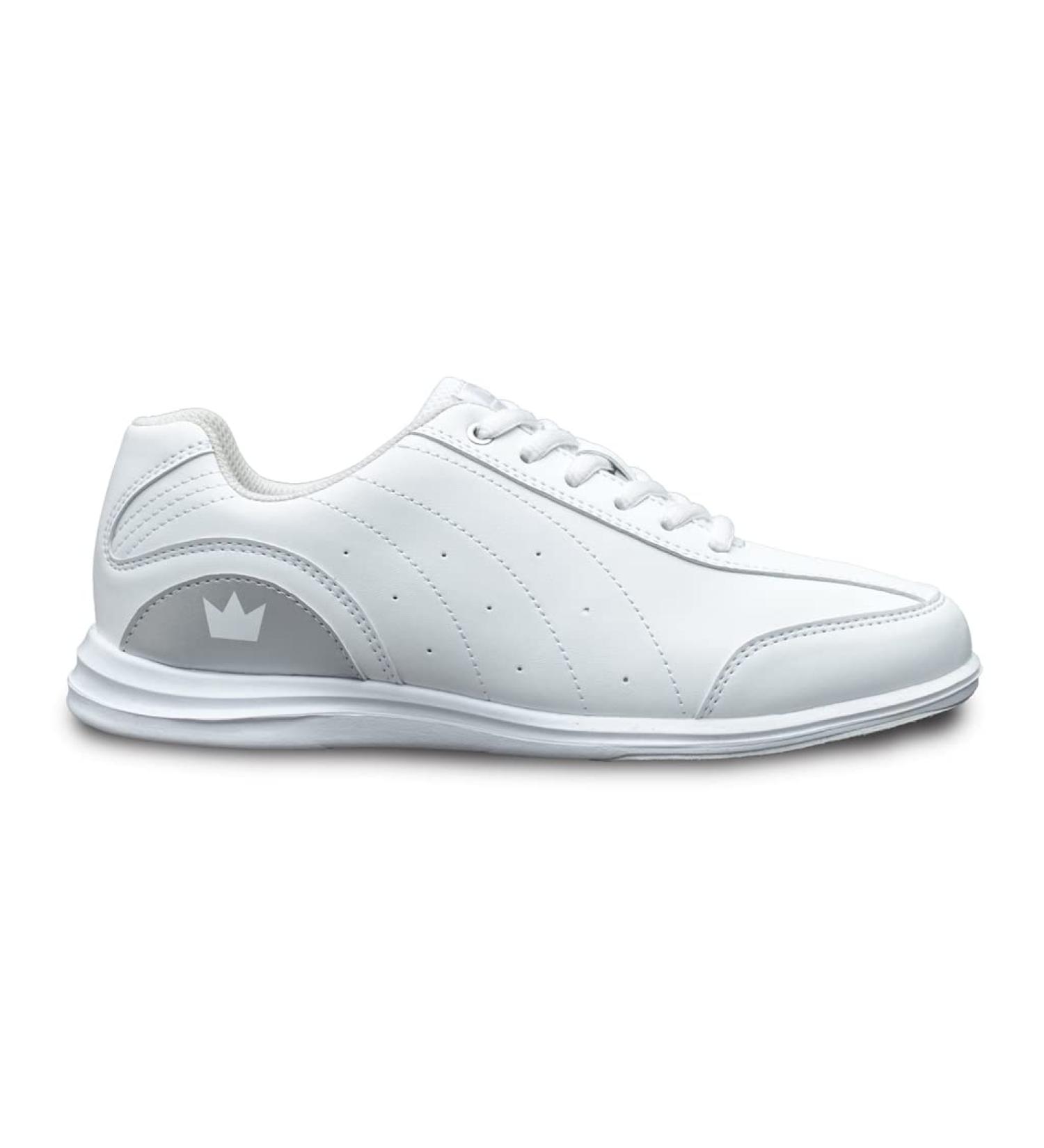 Brunswick Mystic Wht/Slvr Womens Bowling Shoes 6.5