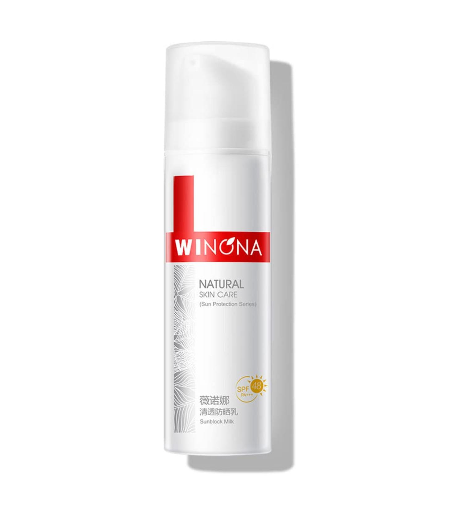 WINONA SPF 48+++ Face Sunscreen Lotion with Portulaca Oleracea Extract - Lightweight Sunblock Milk for Sensitive Skin - 1.76oz - Buy Online on GoSupps.com