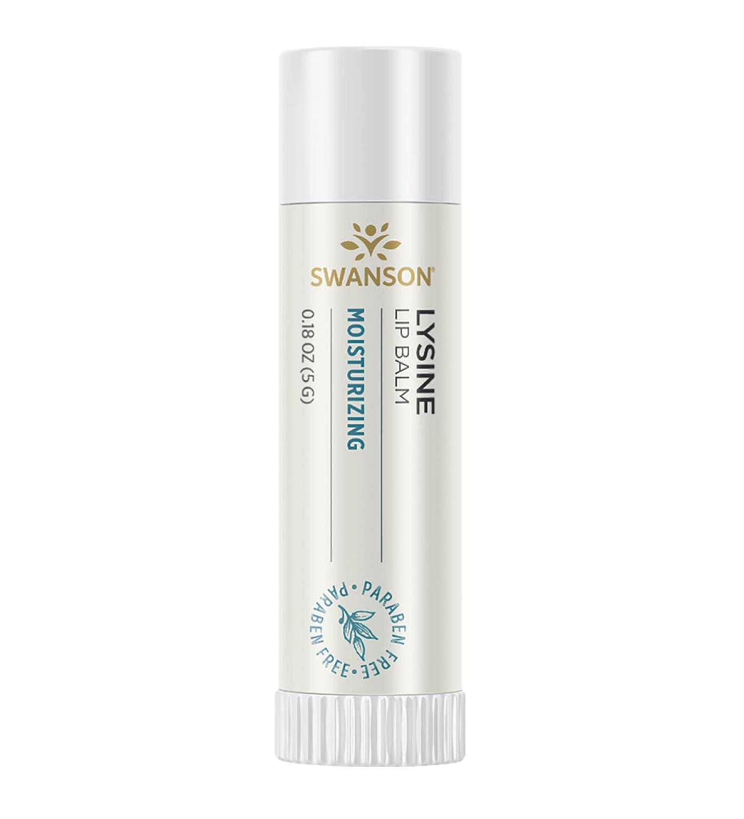 Swanson Lysine Lip Balm 0.18 oz - Soothing Moisture for Healthy Lips - Buy Internationally - Buy Online on GoSupps.com