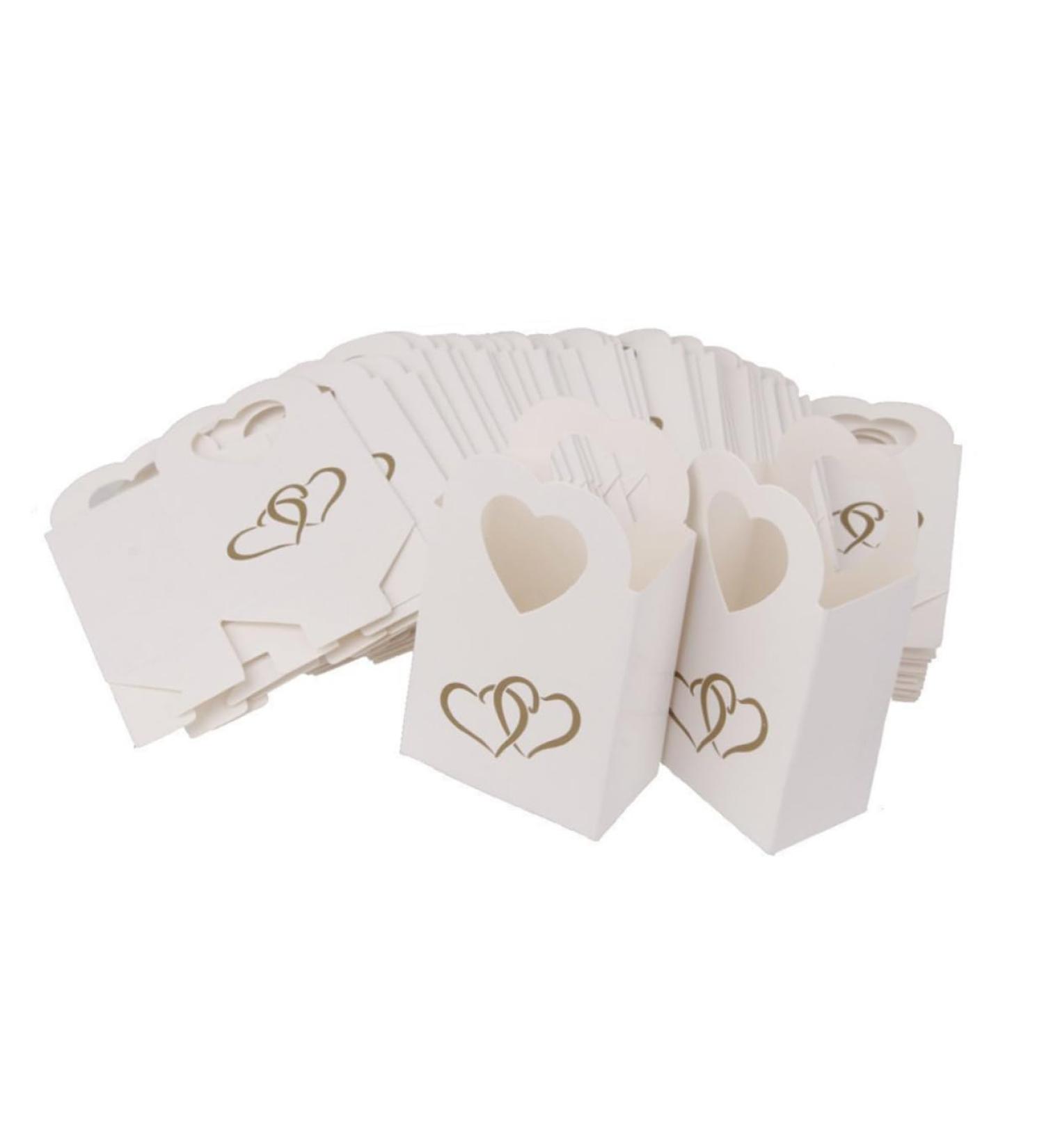 CHILDWEET 50pcs Box Box Favor Boxes Candy Boxes White Decorative Box Heart-shaped - Buy Online on GoSupps.com