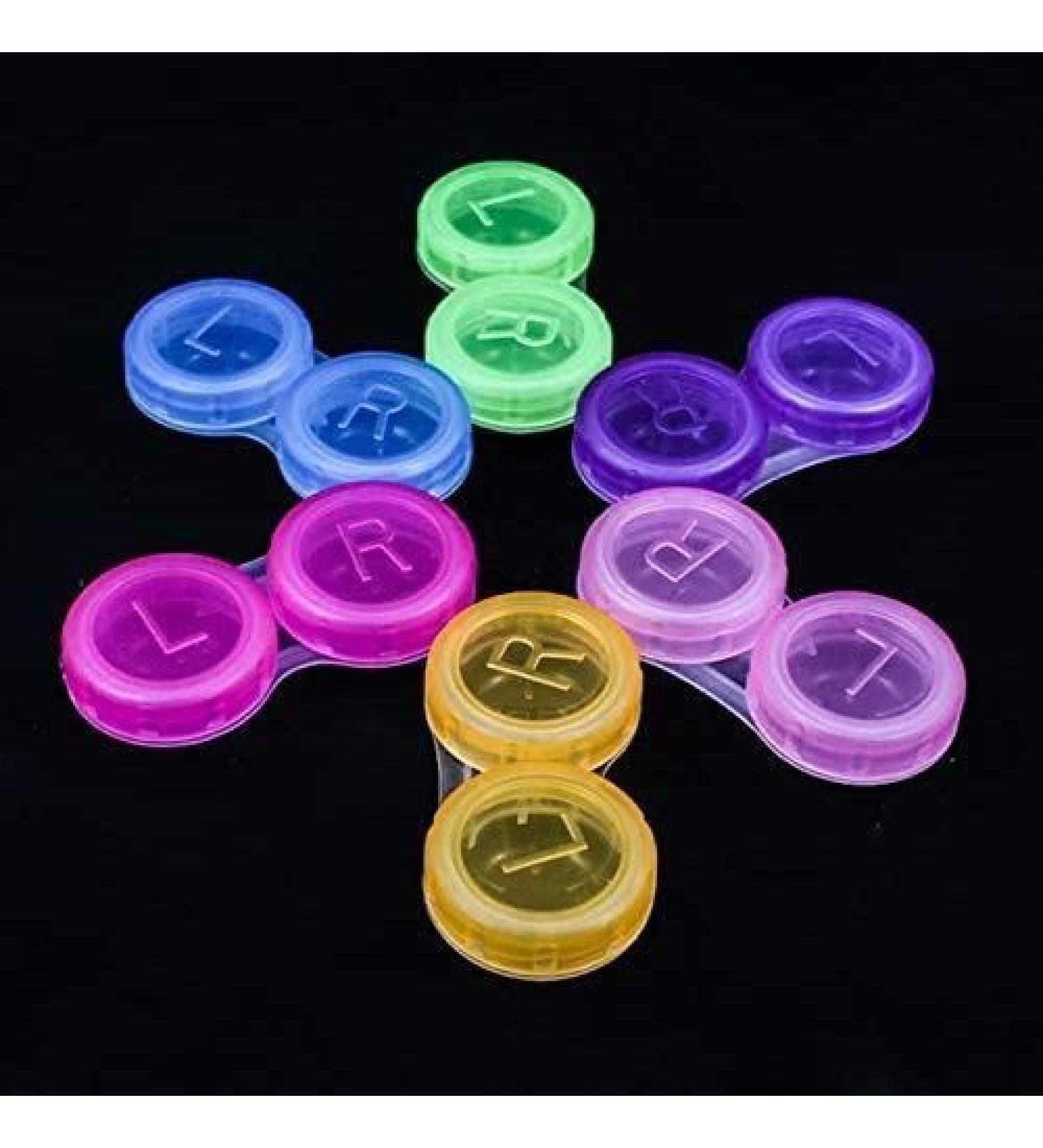 Mini Contact Lens Case Travel Kit - Portable Organizer with Mirror | Small Round Glasses Container - Buy Online on GoSupps.com
