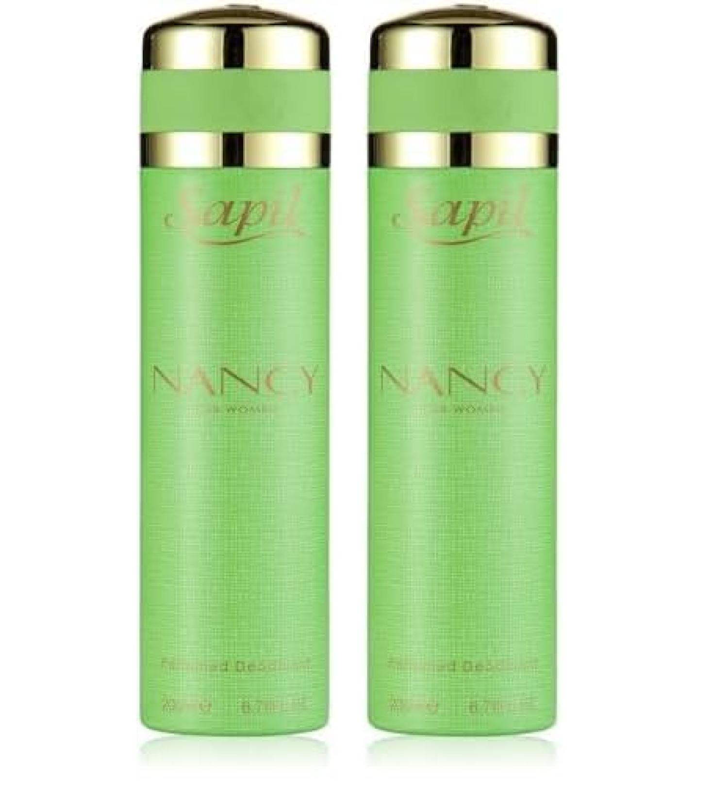 Sapil Nancy Green - Deodorant Spray for Women - Scented Deodorant for Long-Lasting Odor Protection - Floral Fruity and Musky Deodorant Spray - Keeps You Fresh and Odor Free All Day - 6.76 oz Pack of 2 - Buy Online on GoSupps.com