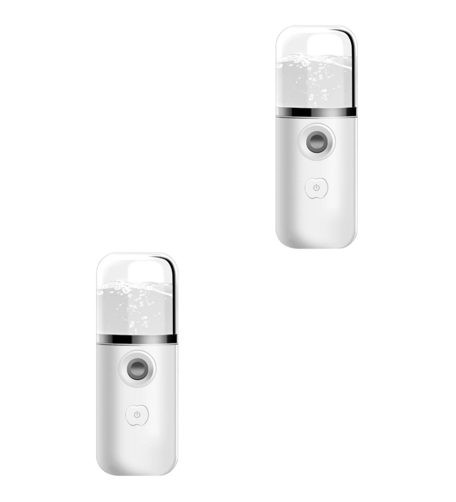 Baluue 2pcs Hydrating Instrument Portable Face Steamer Mini Sprayer Cool Spa Nano Face Steamer Abs White - Buy Online on GoSupps.com