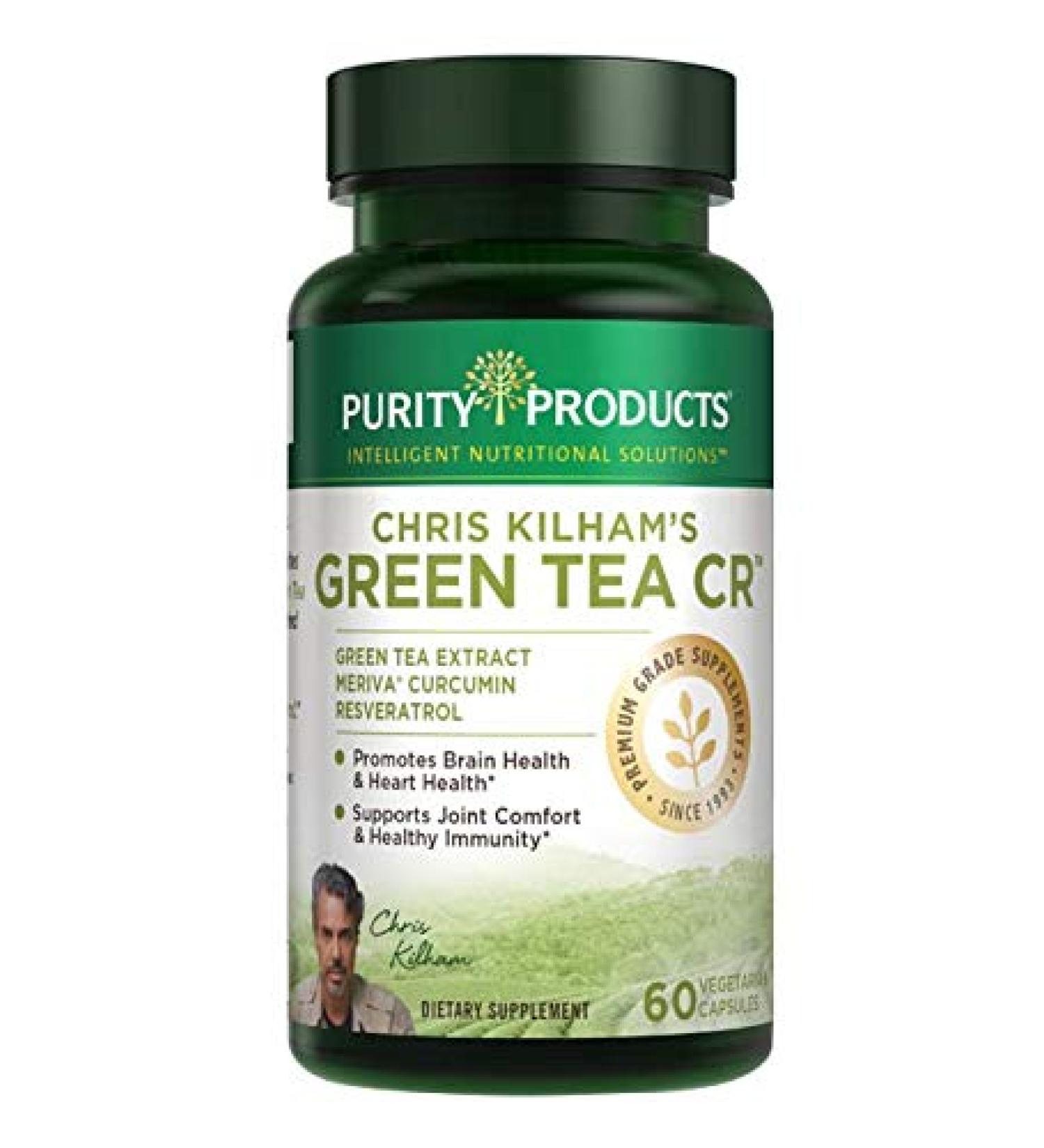 Green Tea CR - Joint Support with Green Tea, Curcumin, Resveratrol - 60 Vegetarian Capsules - Buy Online on GoSupps.com