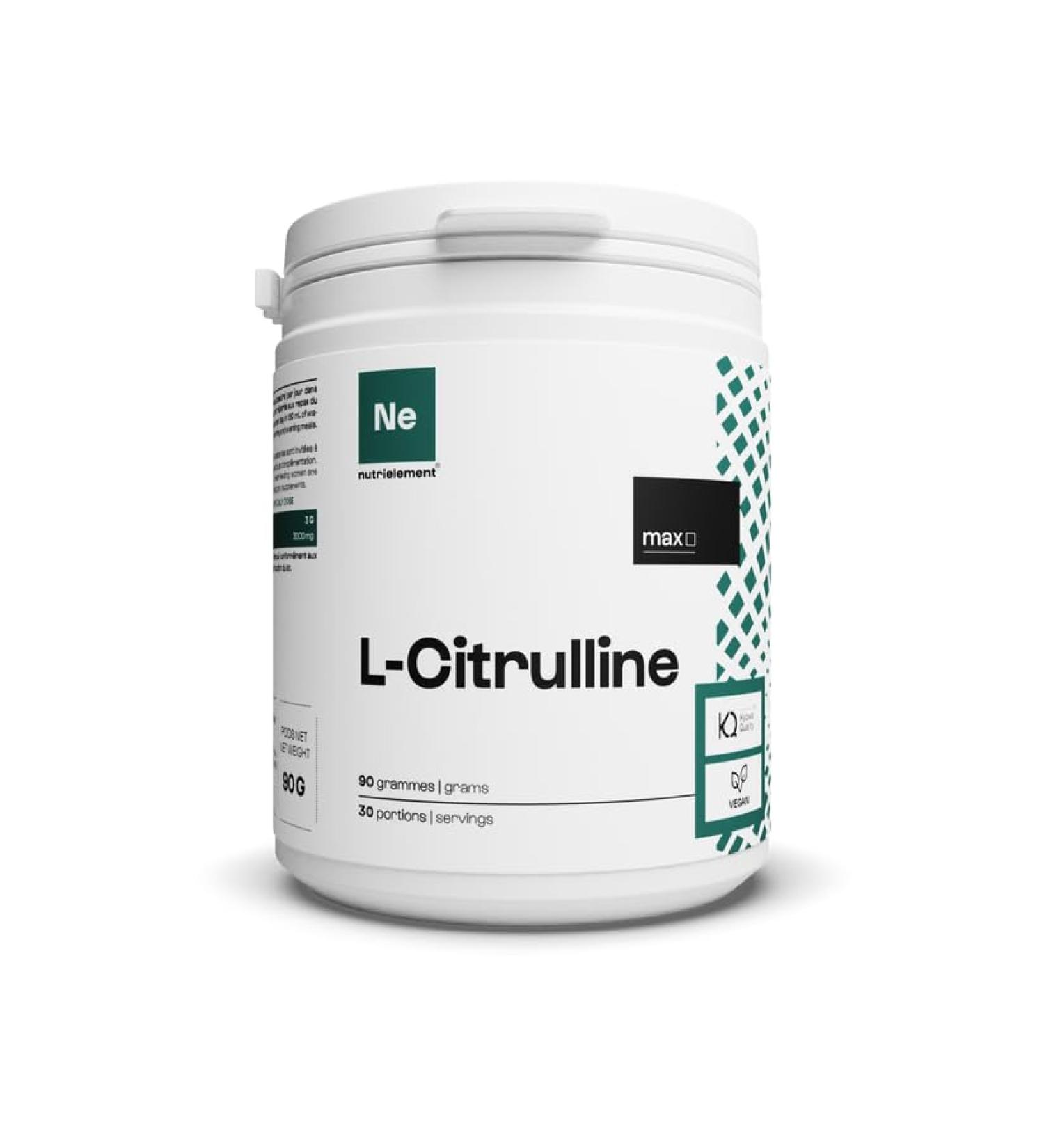 L-Citrulline 100% Pure - 90 g | Patented BioKyowa Quality For Anabolism and Muscle Congestion Vegan Amino Acid Free from Malates and GMOs |Nutrielement by Nutrimuscle - Buy Online on GoSupps.com