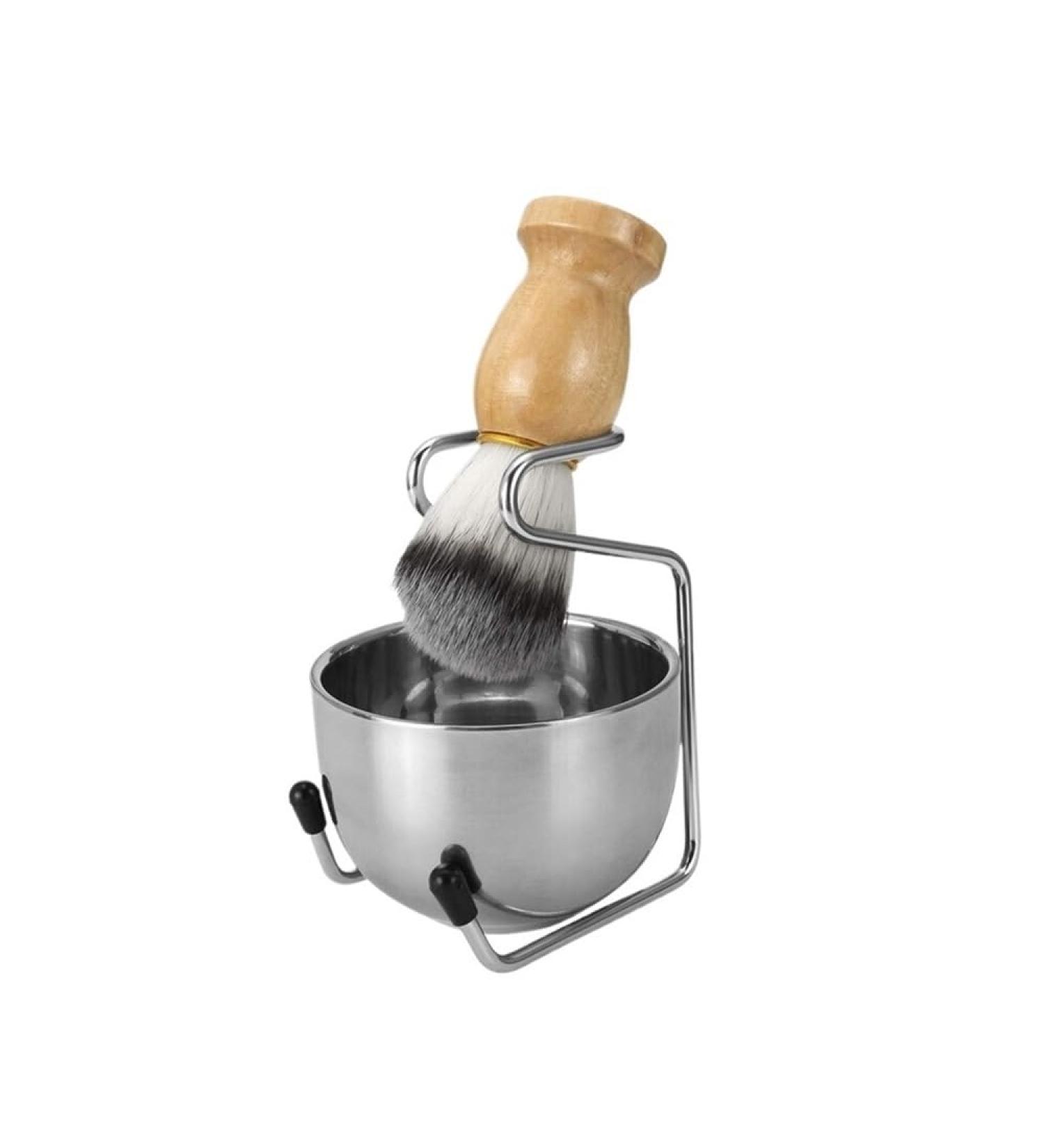 LCKJLJ Mens Wet Shaving Set | Badger Hair Brush & Stainless Steel Stand | Premium Razor Holder & Salon Tools - Buy Online on GoSupps.com