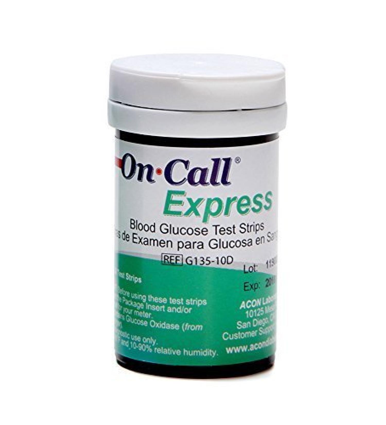 On Call Express Blood Glucose Test Strips - 200 Count Value Bundle (4 Boxes of 50) - Buy Online on GoSupps.com