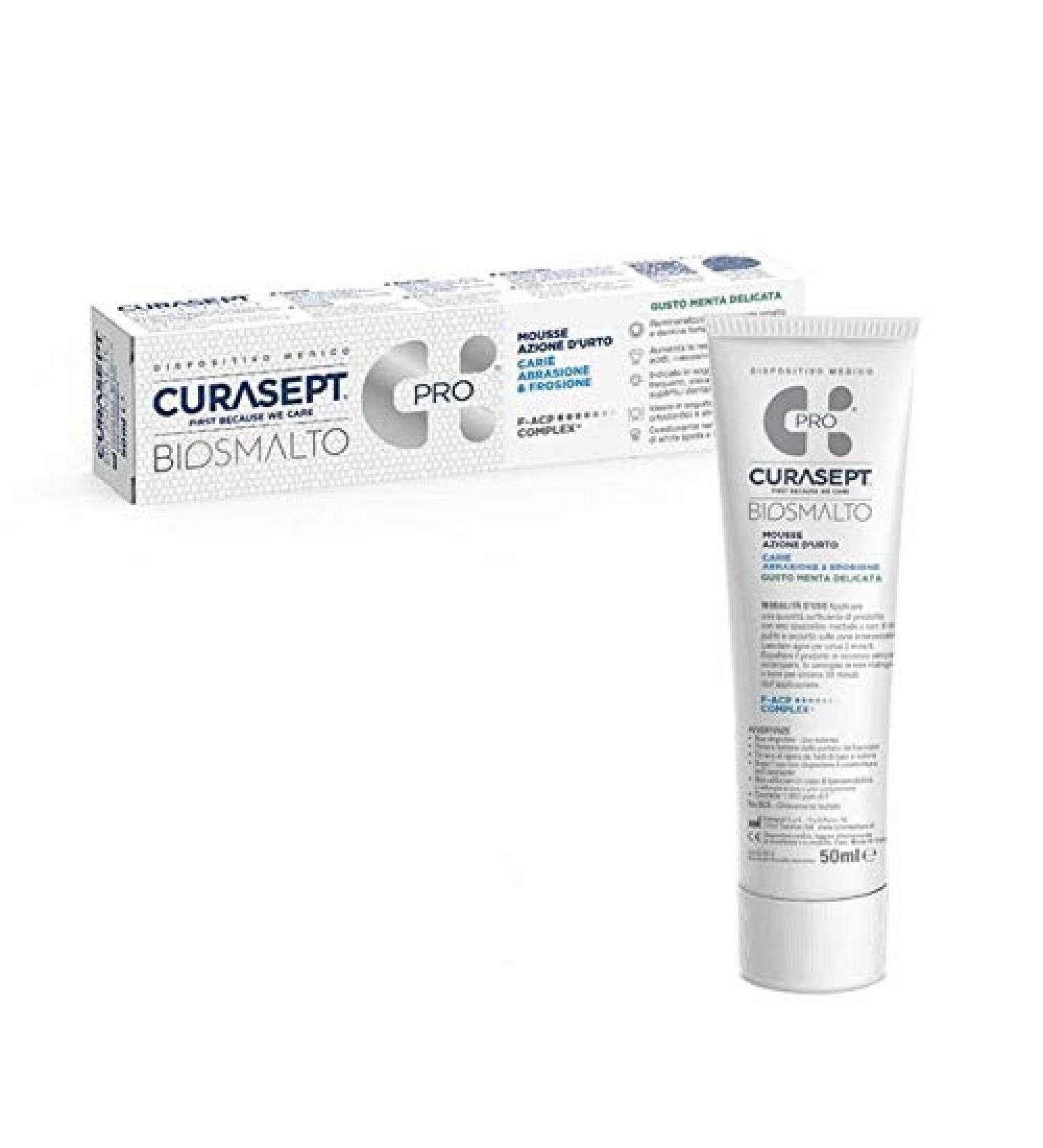 Curasept Biosmalto Mousse Carie Menta 50 Ml