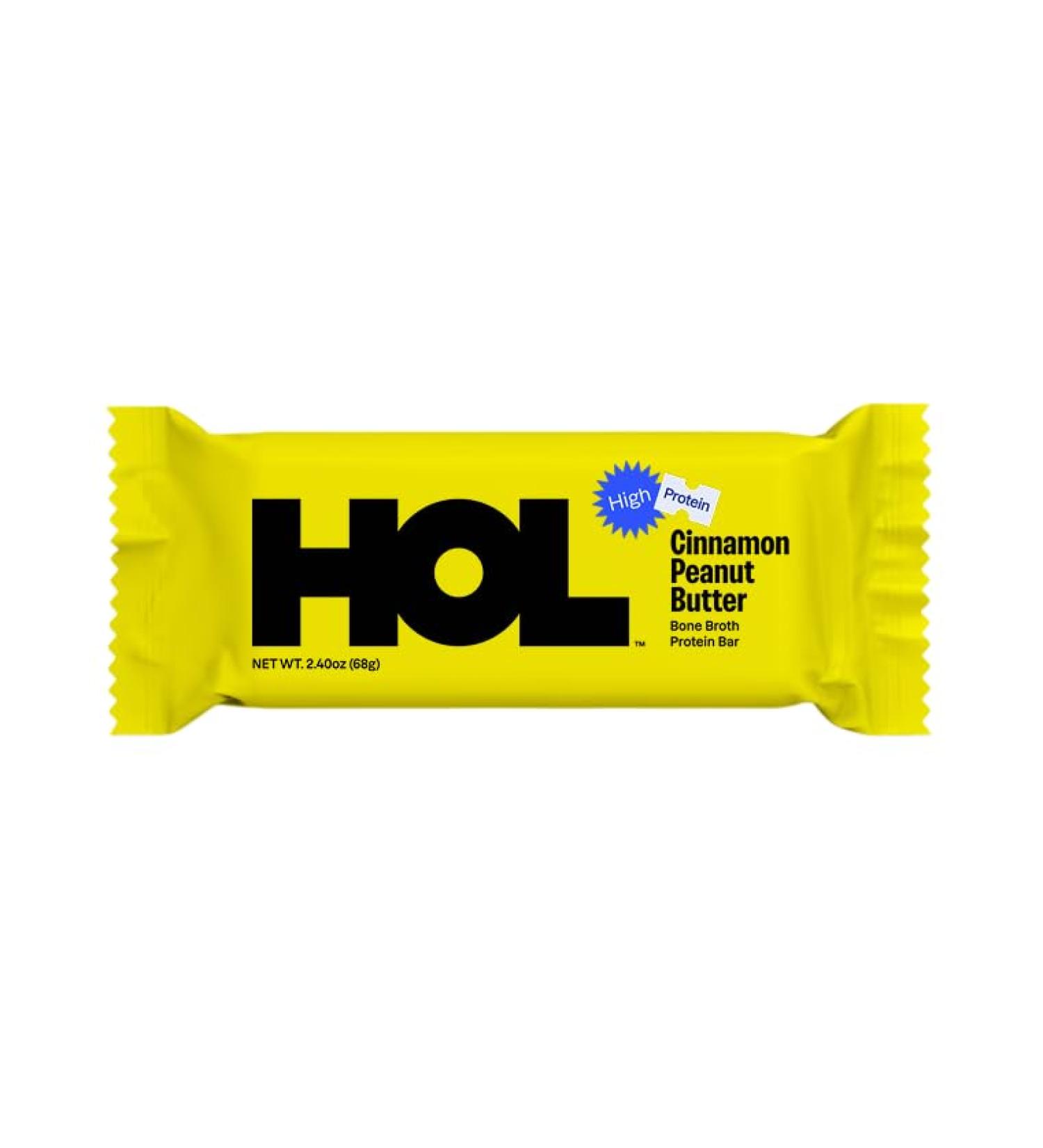 HOL Health Club Protein Bars - Cinnamon Peanut Butter - 20g Whole-Food Protein - Natural Energy Snack Made with Real Ingredients - Gluten-Free No Artificial Additives - Great On-the-Go Fuel - 12 Pack Cinnamon Peanut Butter  - Buy Online on GoSupps.com