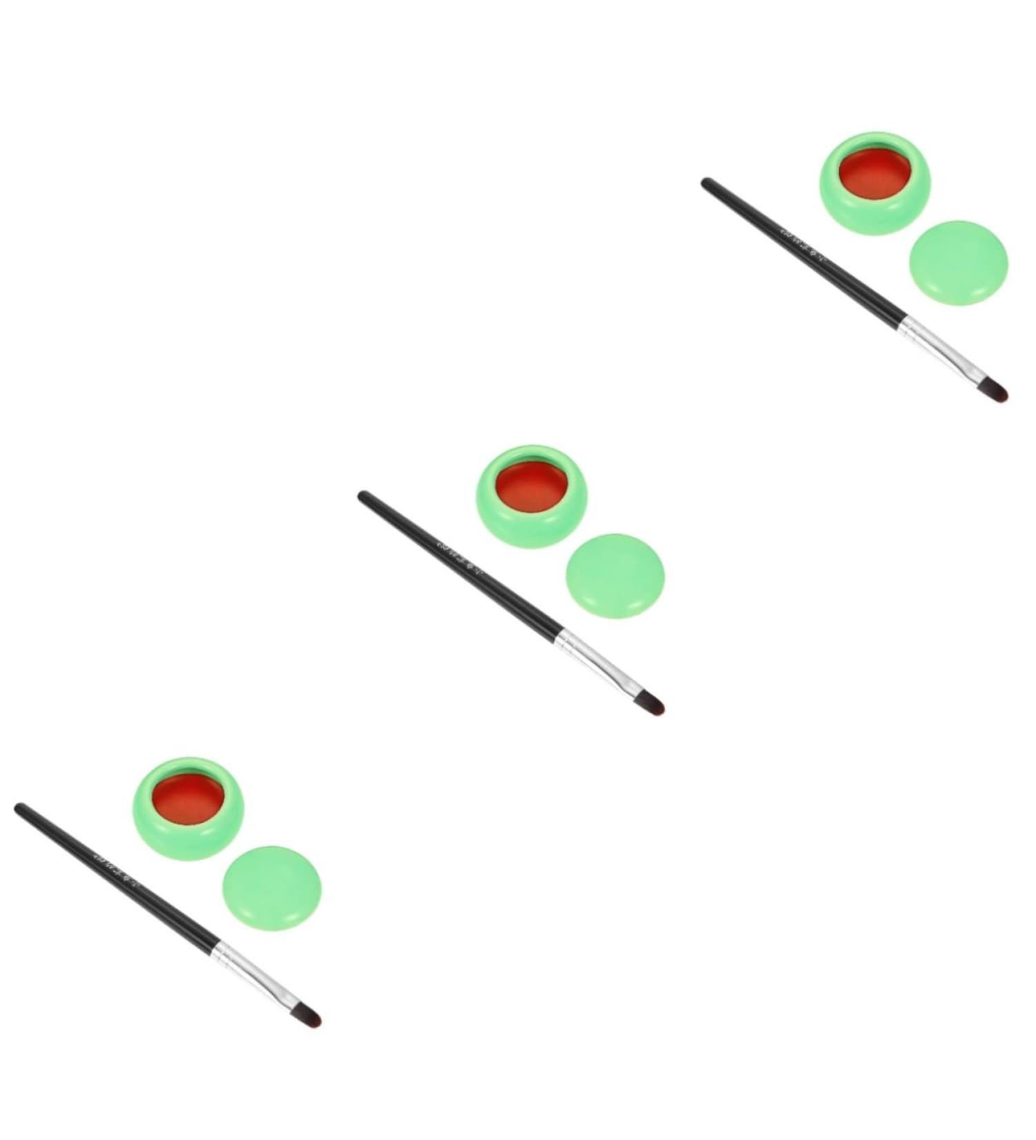 FOMIYES 3pcs Lipstick Blush Eye Shadow Delicate Blusher Compact Blusher Healthy Blusher Eyeshadow Ceramics - Buy Online on GoSupps.com