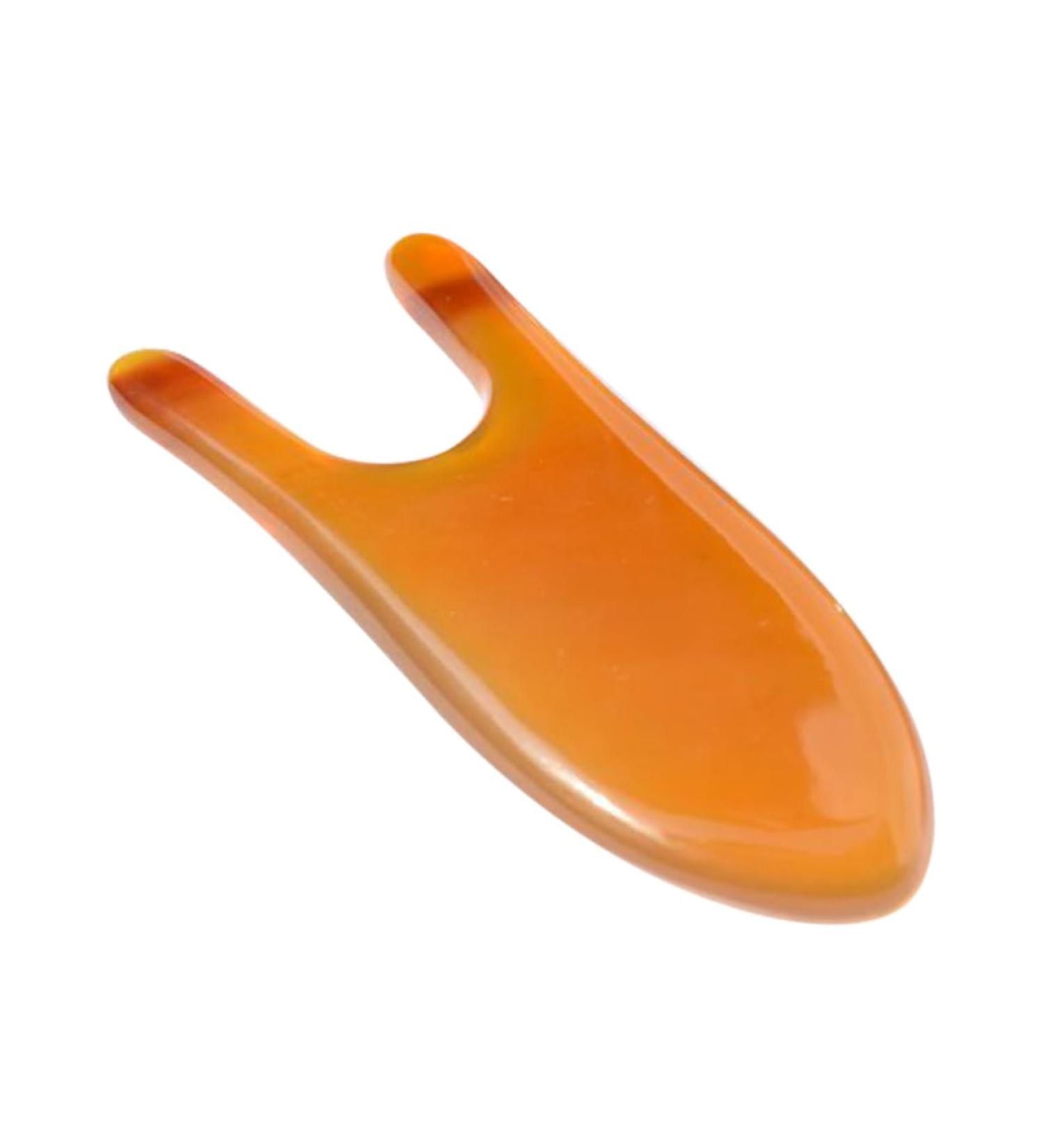 Nose Bridge Massage Board - Ox Horn Gua Sha Facial Tool | Spa & Cosmetic Scraping Board for Face | Natural Yellow Horn Massage Tools - Buy Online on GoSupps.com