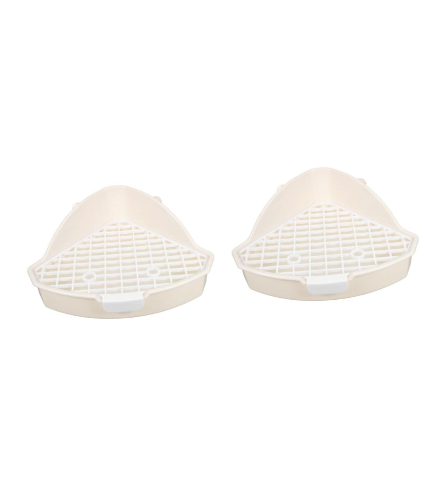 Yardwe 2pcs Rabbit Triangle Potty Toilet Guinea Pig Enclosure Guinea Pig Potty White Pet Hamster Abs 25.00X19.00X10.00CMx2pcs Whitex2pcs - Buy Online on GoSupps.com