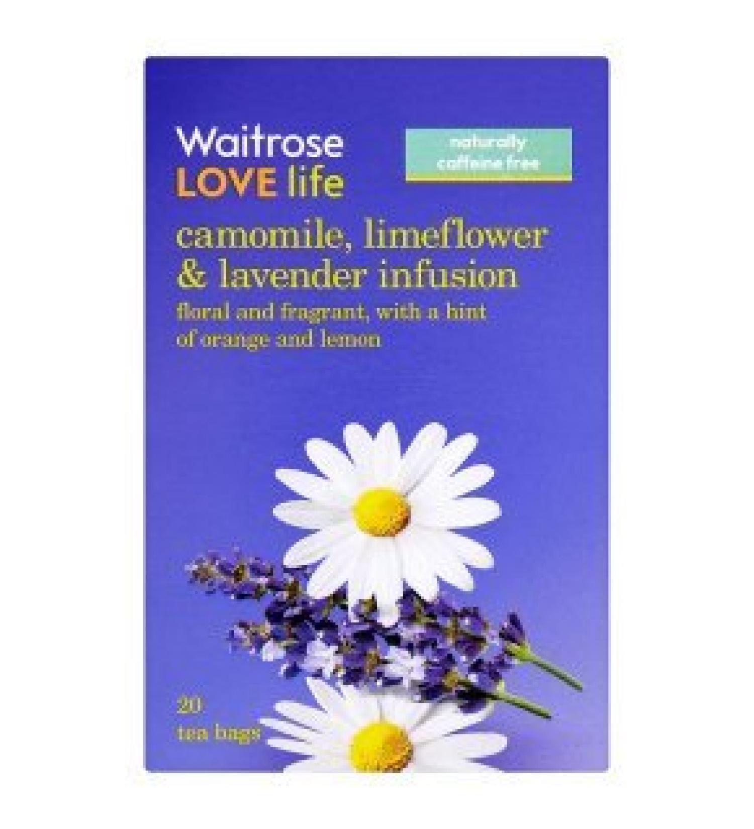 WAITROSE Lovelife Chamomile Lime and Lavender Tea Bags 20s Waitrose 30g