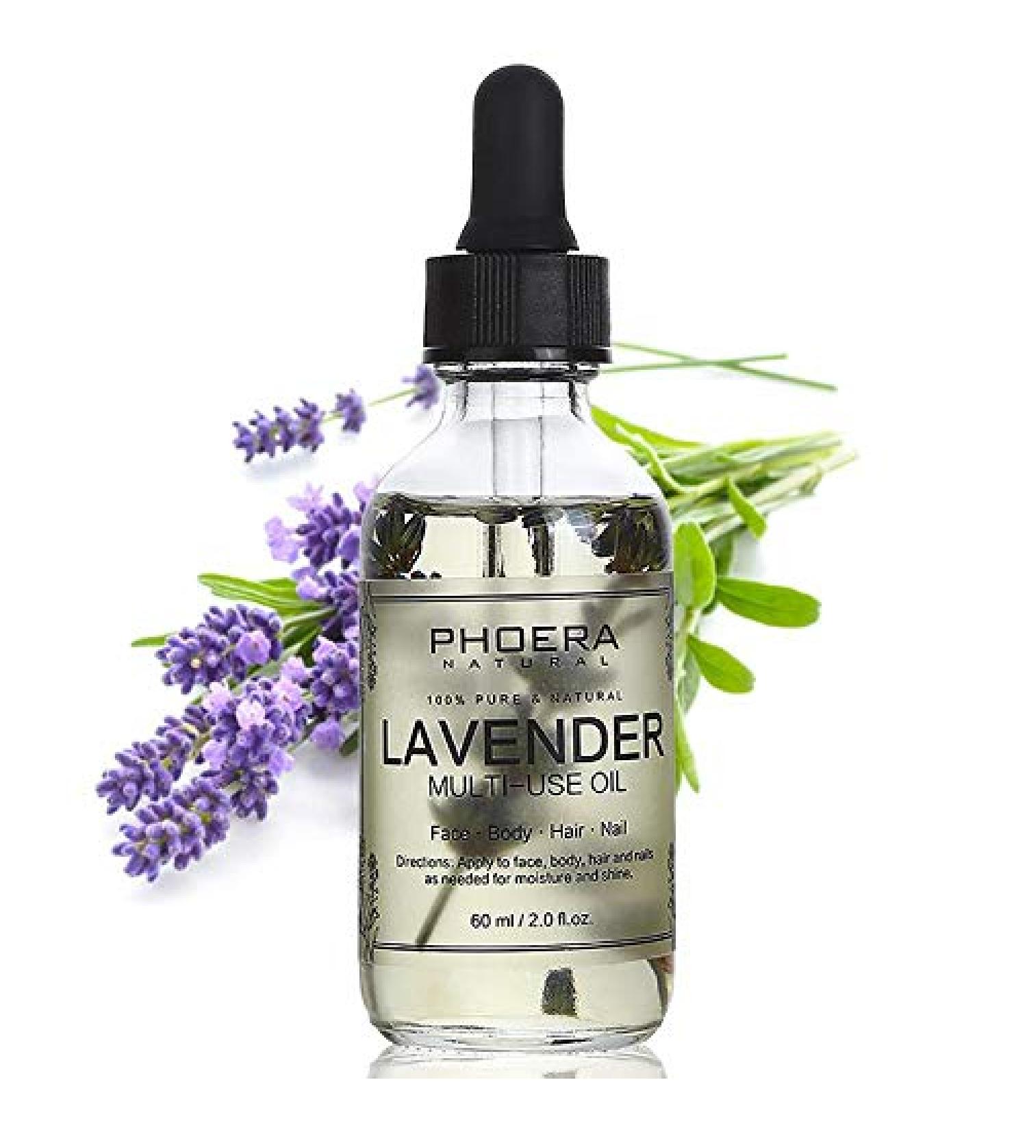 AQUAPURITY PHOERA Multi-Use Oil Anti-Aging 100% Natural With Petals Face Body Hairs Nail Wrinkles Aromatherapy Flowers And Vegetables UK (LAVENDER OIL) - Buy Online on GoSupps.com