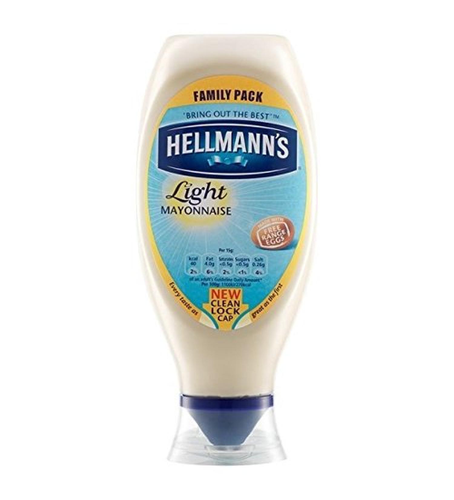 Hellmann's La Mayonnaise Hellmann Squeeze Light 750 ml - Pack of 6
