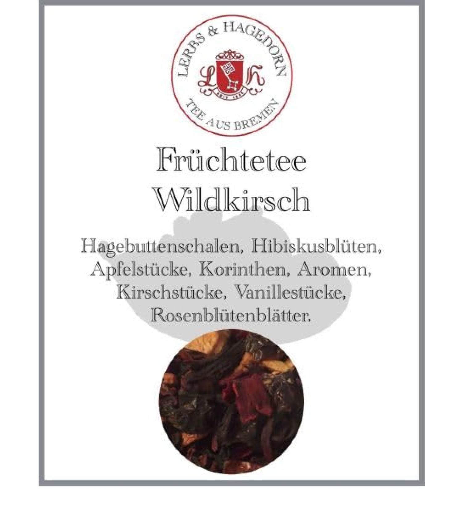 Lerbs & Hagedorn Lerbs & Hagedorn Wild Cherry Fruit Tea | Fruity Flavor 1.5 kg (approx. 122 l) Currants cherry pieces vanilla pieces rose petals - Buy Online on GoSupps.com
