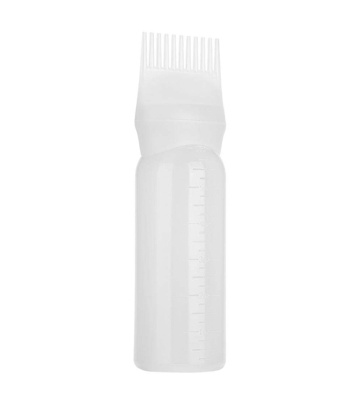 80ml Hair Color Dispenser Pump Dye Bottle with Graded Scale & Styling Comb Brush - Perfect for Salon Use - Buy Online on GoSupps.com